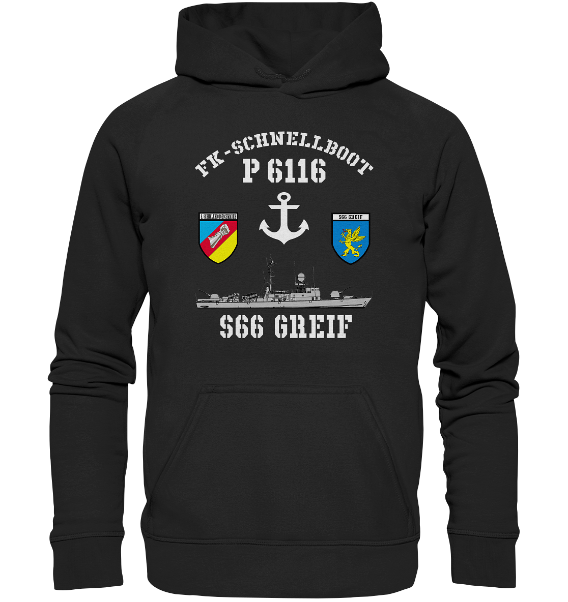 FK-Schnellboot P6116 GREIF 2.SG Anker - Basic Unisex Hoodie