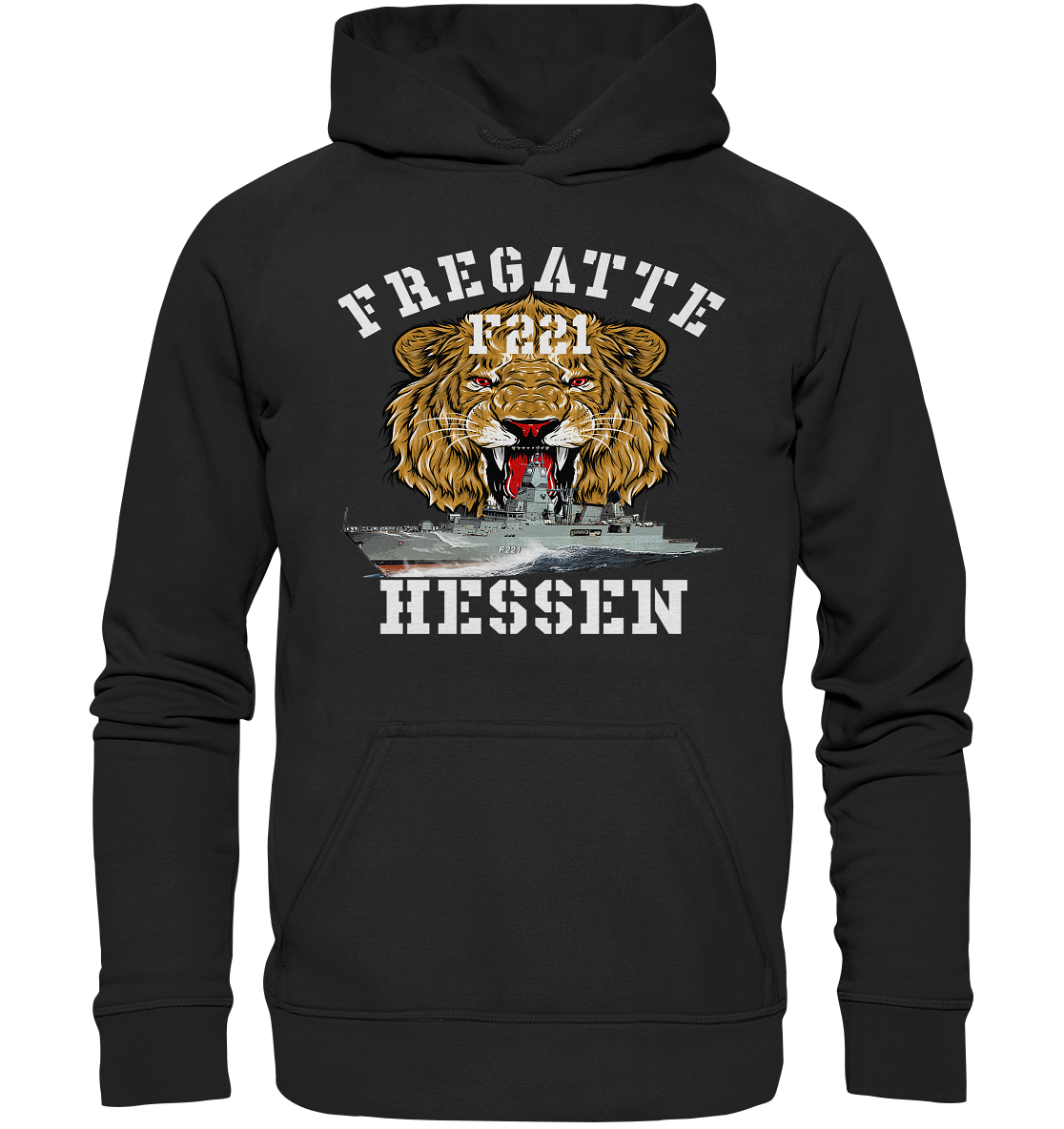 Fregatte F221 HESSEN Löwe - Basic Unisex Hoodie