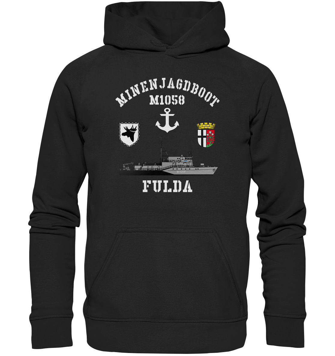 Mij.-Boot M1058 FULDA Anker 3.MSG - Basic Unisex Hoodie