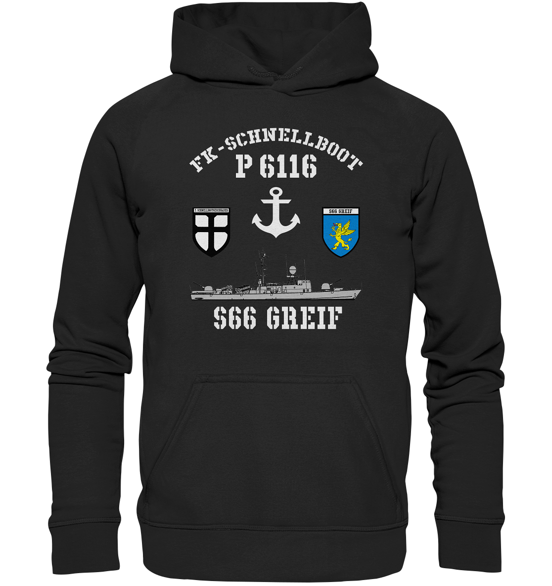 FK-Schnellboot P6116 GREIF 7.SG Anker - Basic Unisex Hoodie