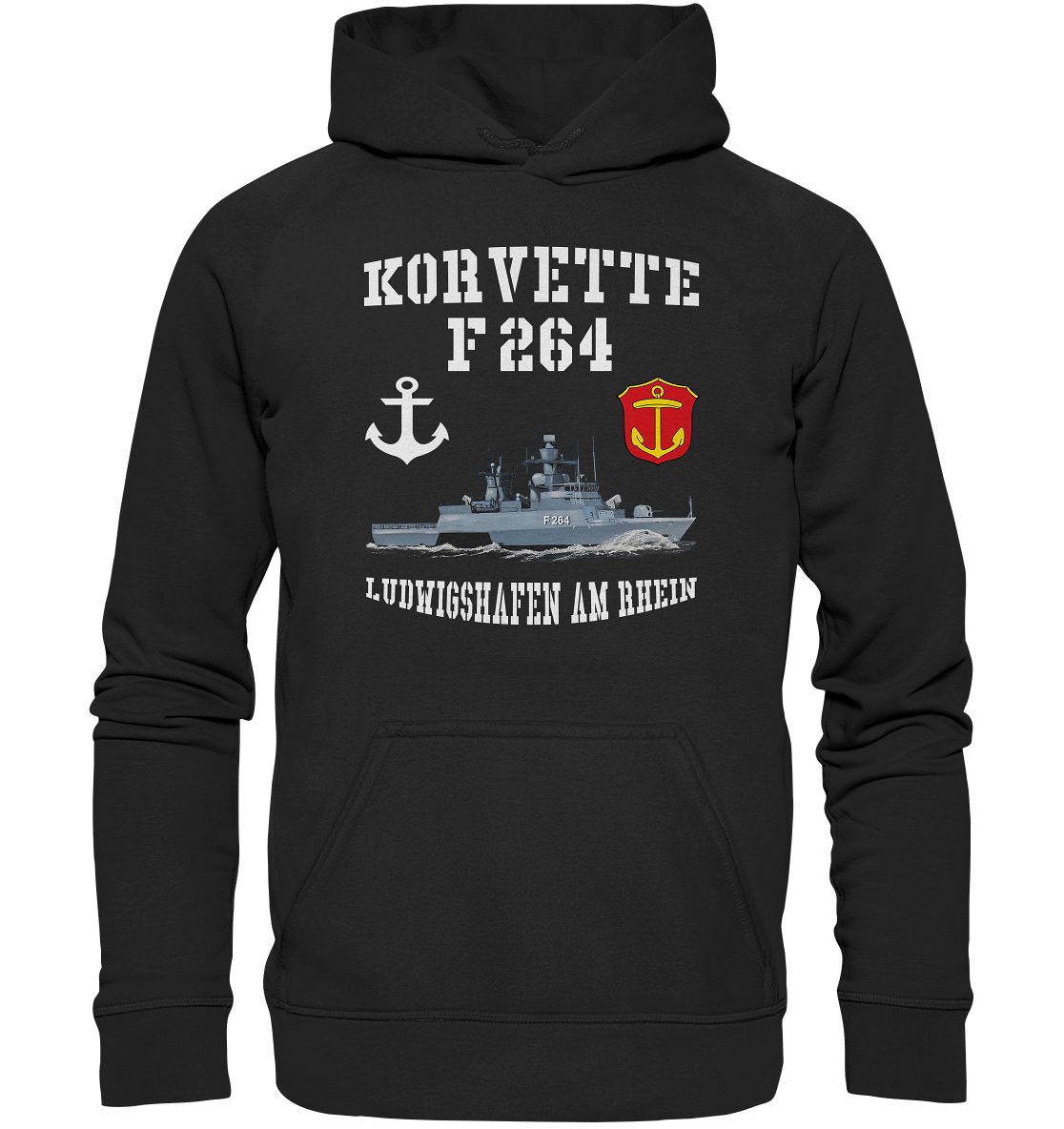 Korvette F264 LUDWIGSHAFEN AM RHEIN Anker - Basic Unisex Hoodie