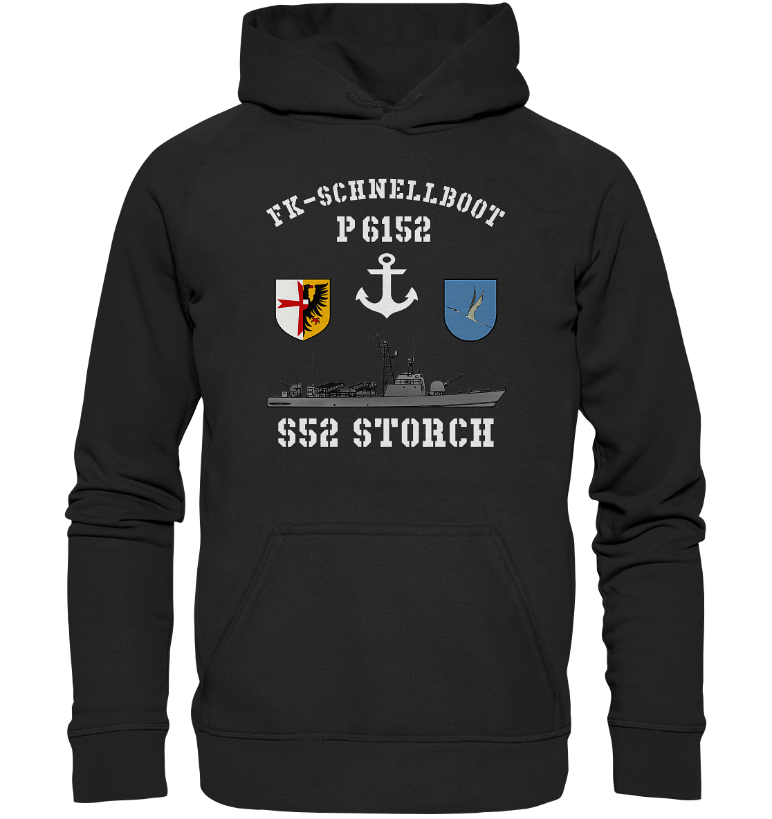 FK-Schnellboot P6152 STORCH Anker - Basic Unisex Hoodie