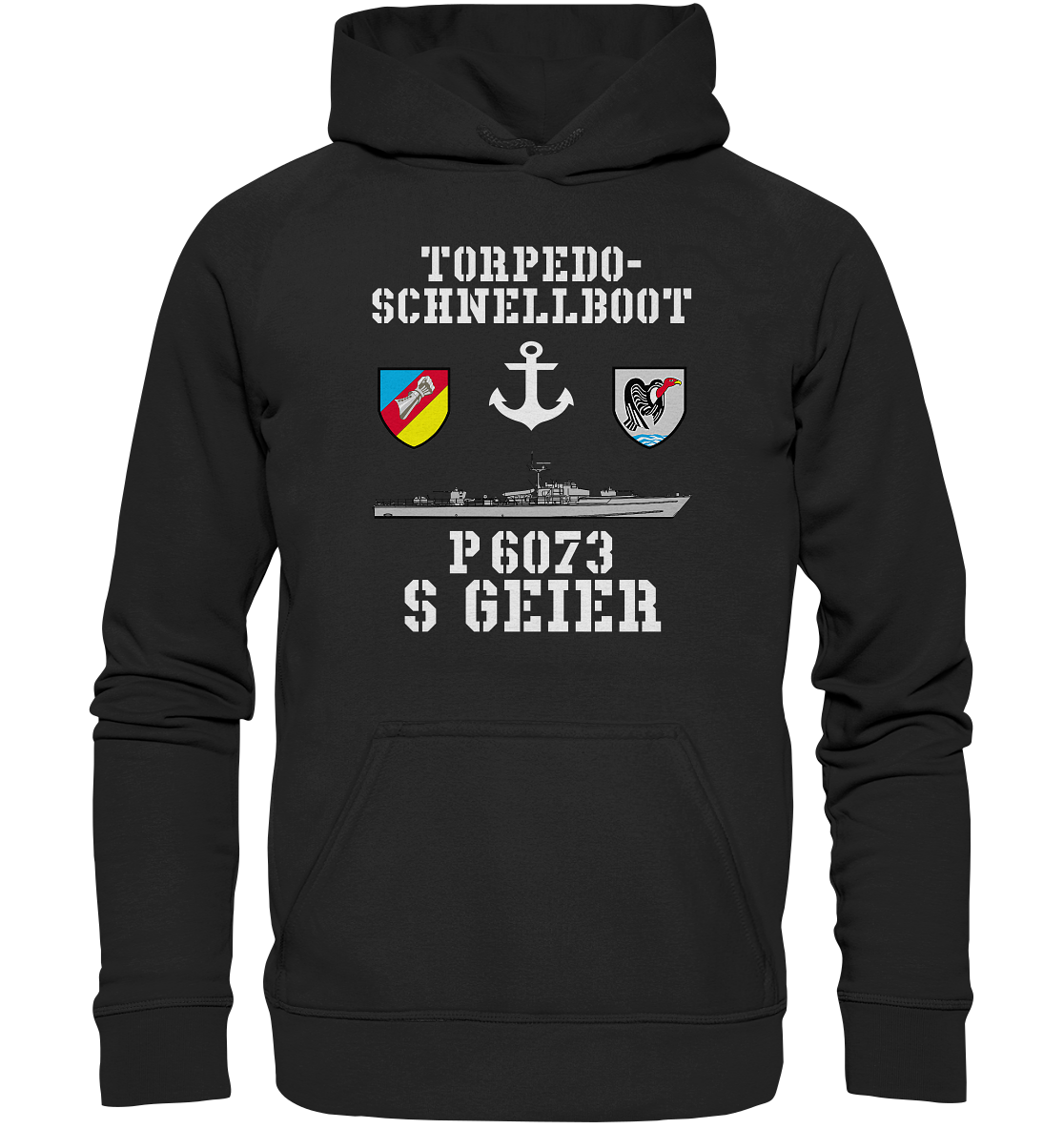 Torpedo-Schnellboot P6073 GEIER Anker - Basic Unisex Hoodie