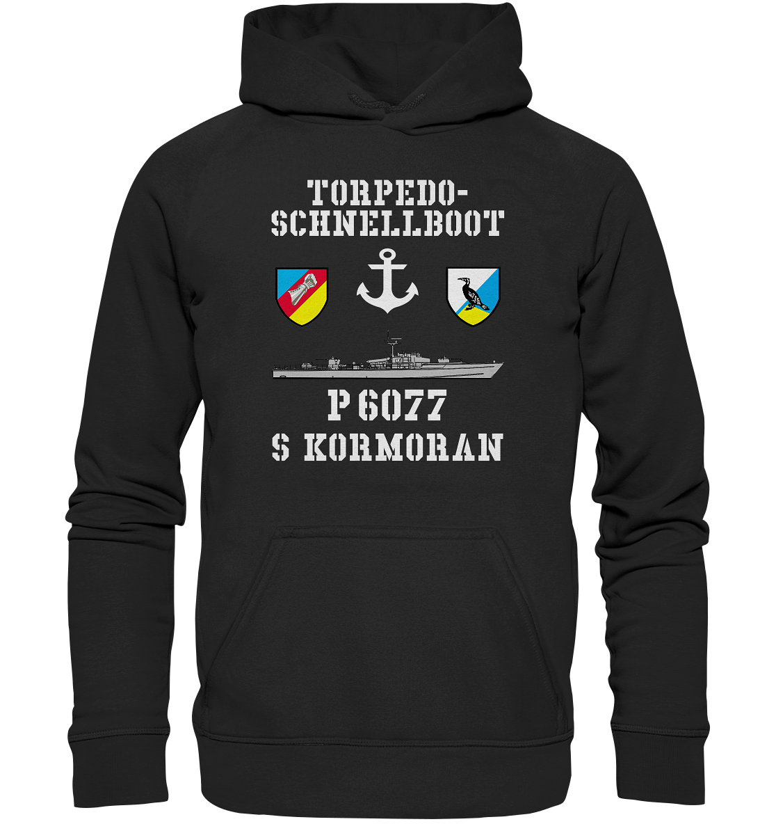 Torpedo-Schnellboot P6077 KORMORAN Anker - Basic Unisex Hoodie