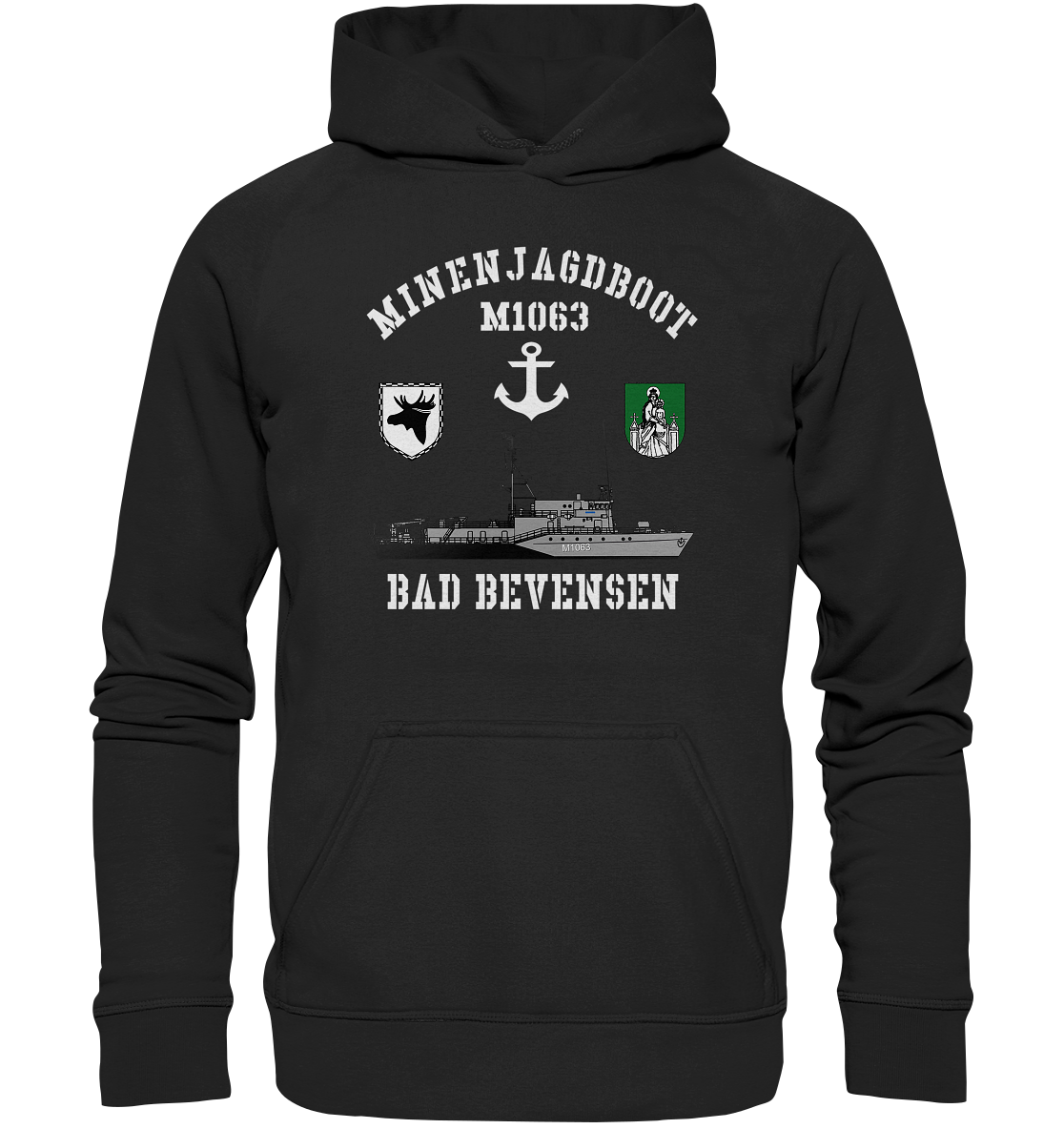 Mij.-Boot M1063 BAD BEVENSEN Anker 3.MSG - Basic Unisex Hoodie