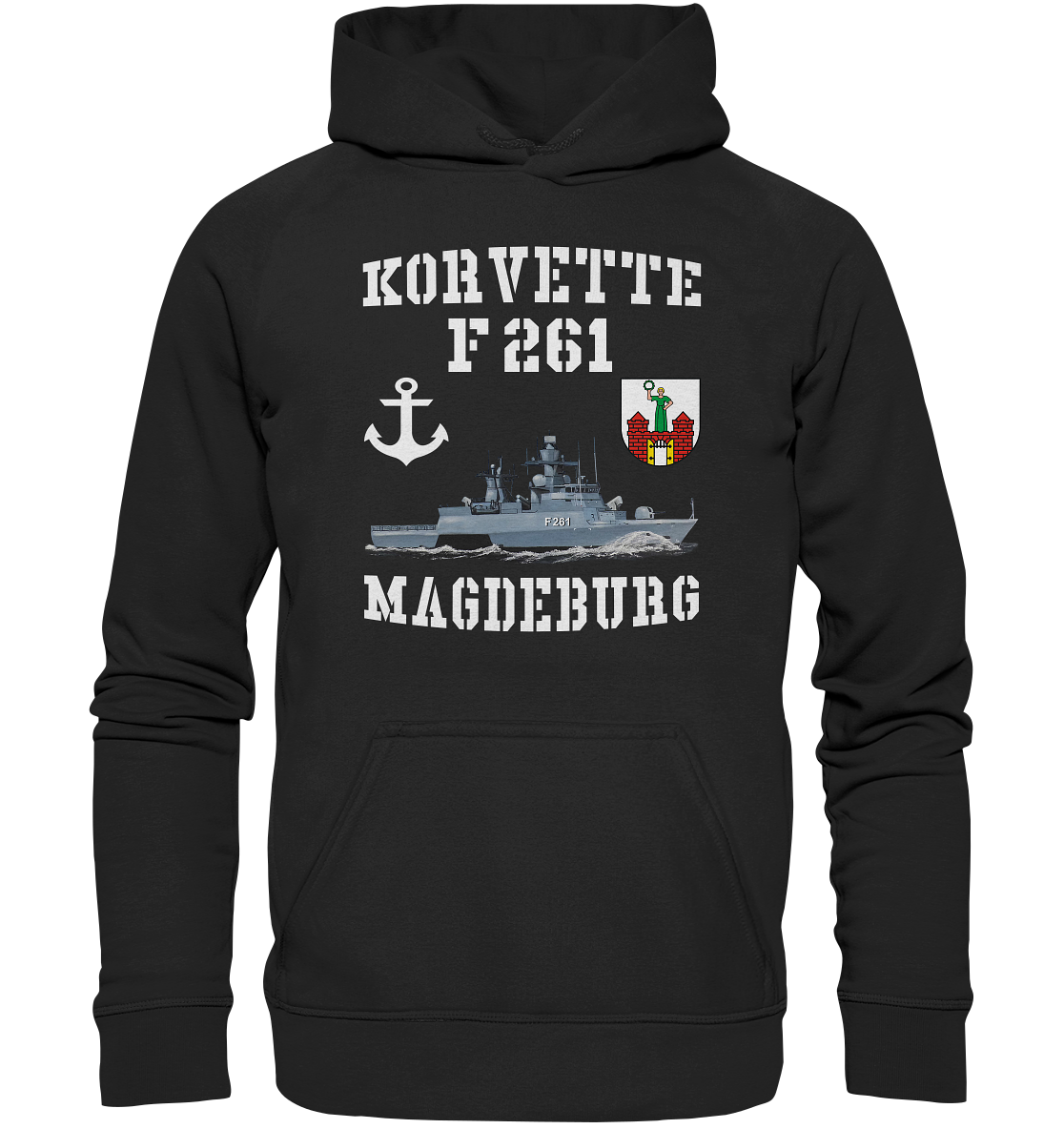 Korvette F261 MAGDEBURG Anker - Basic Unisex Hoodie