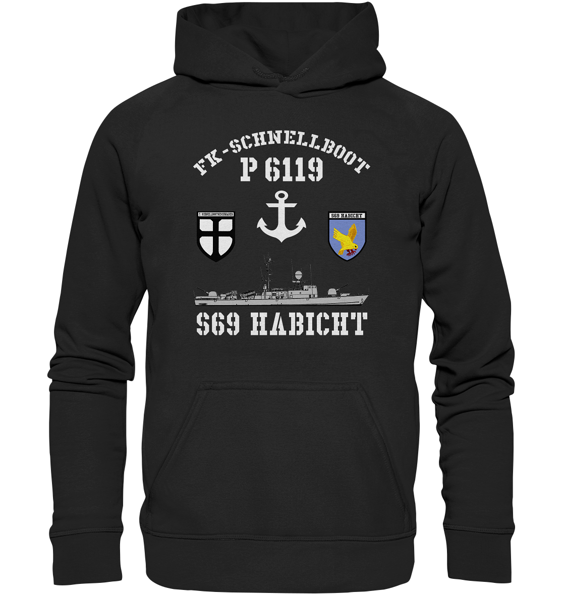 FK-Schnellboot P6119 HABICHT 7.SG Anker - Basic Unisex Hoodie