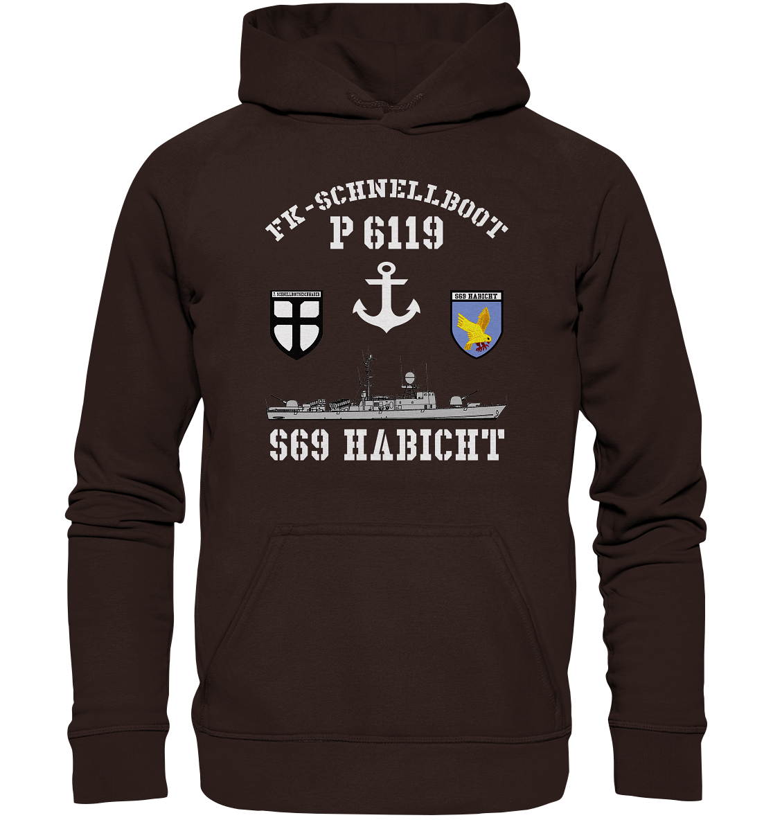 FK-Schnellboot P6119 HABICHT 7.SG Anker - Basic Unisex Hoodie
