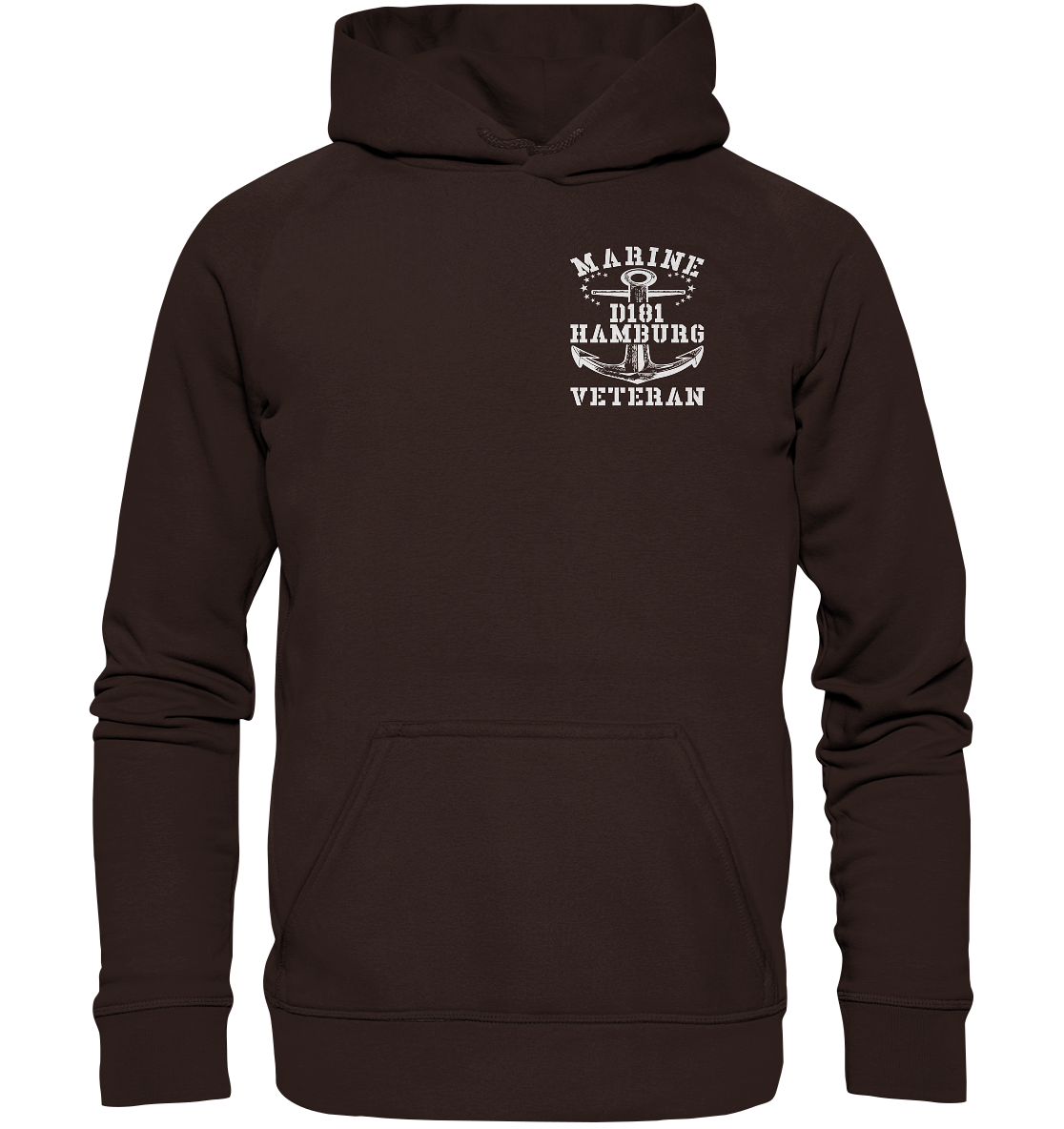 D181 Zerstörer HAMBURG Marine Veteran Brustlogo - Basic Unisex Hoodie