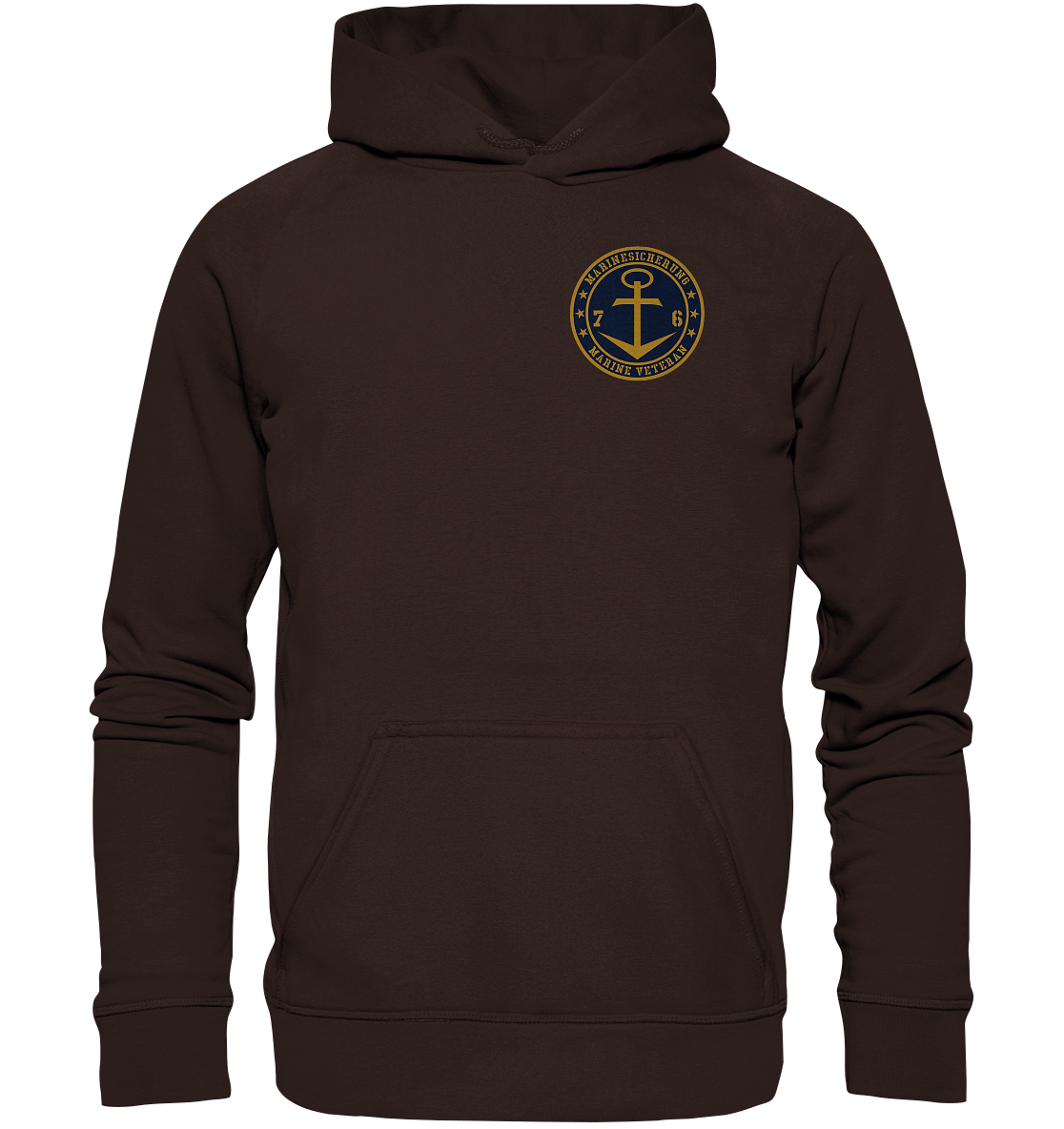 MARINESICHERUNG 76er Marine Veteran Brustlogo - Basic Unisex Hoodie