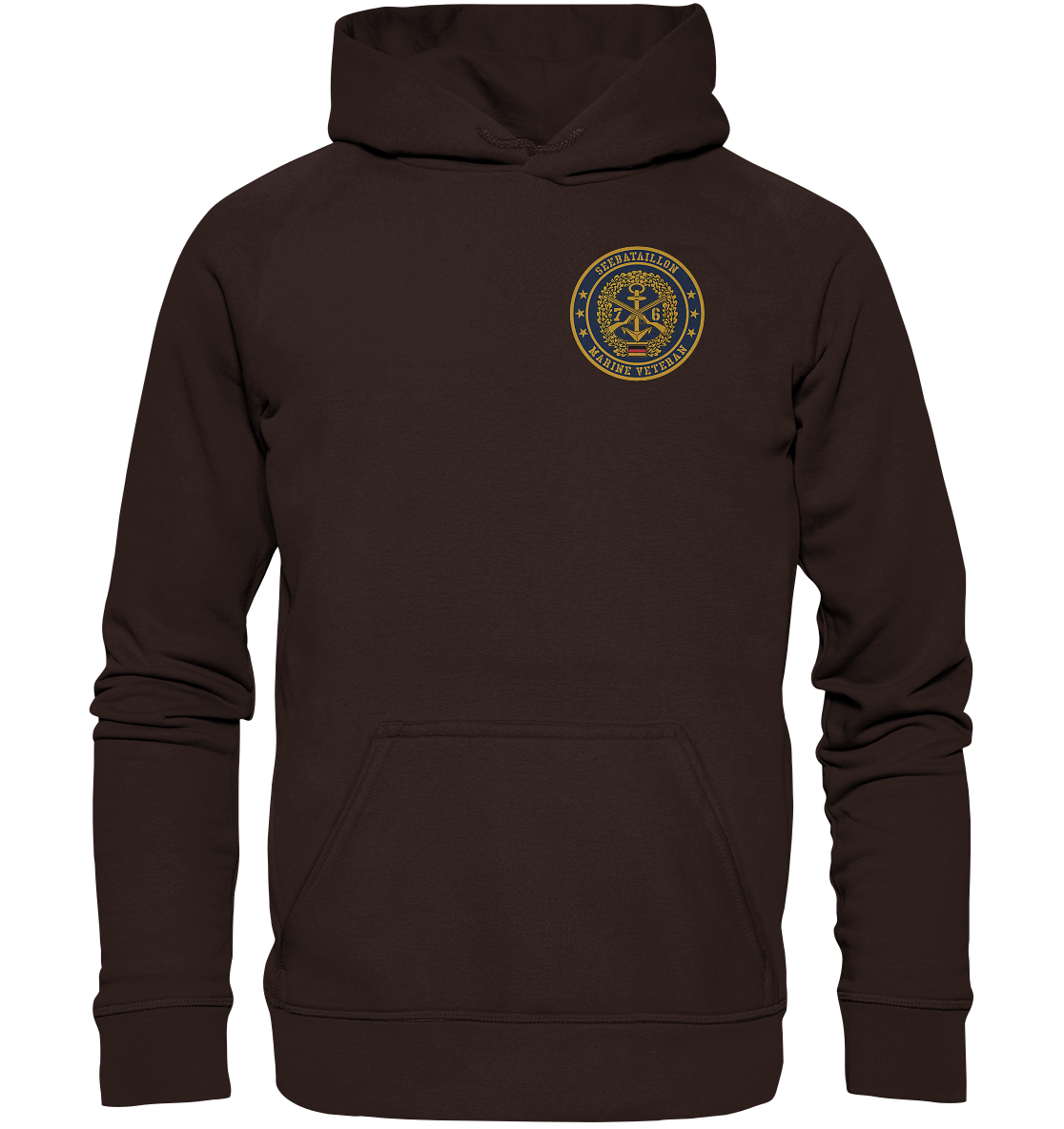 SEEBATAILLON 76er Marine Veteran Brustlogo - Basic Unisex Hoodie