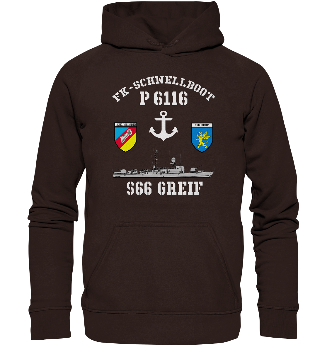 FK-Schnellboot P6116 GREIF 2.SG Anker - Basic Unisex Hoodie