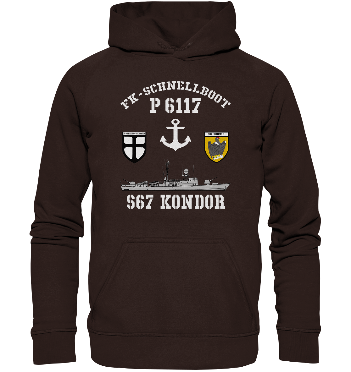 FK-Schnellboot P6117 KONDOR 7.SG Anker - Basic Unisex Hoodie