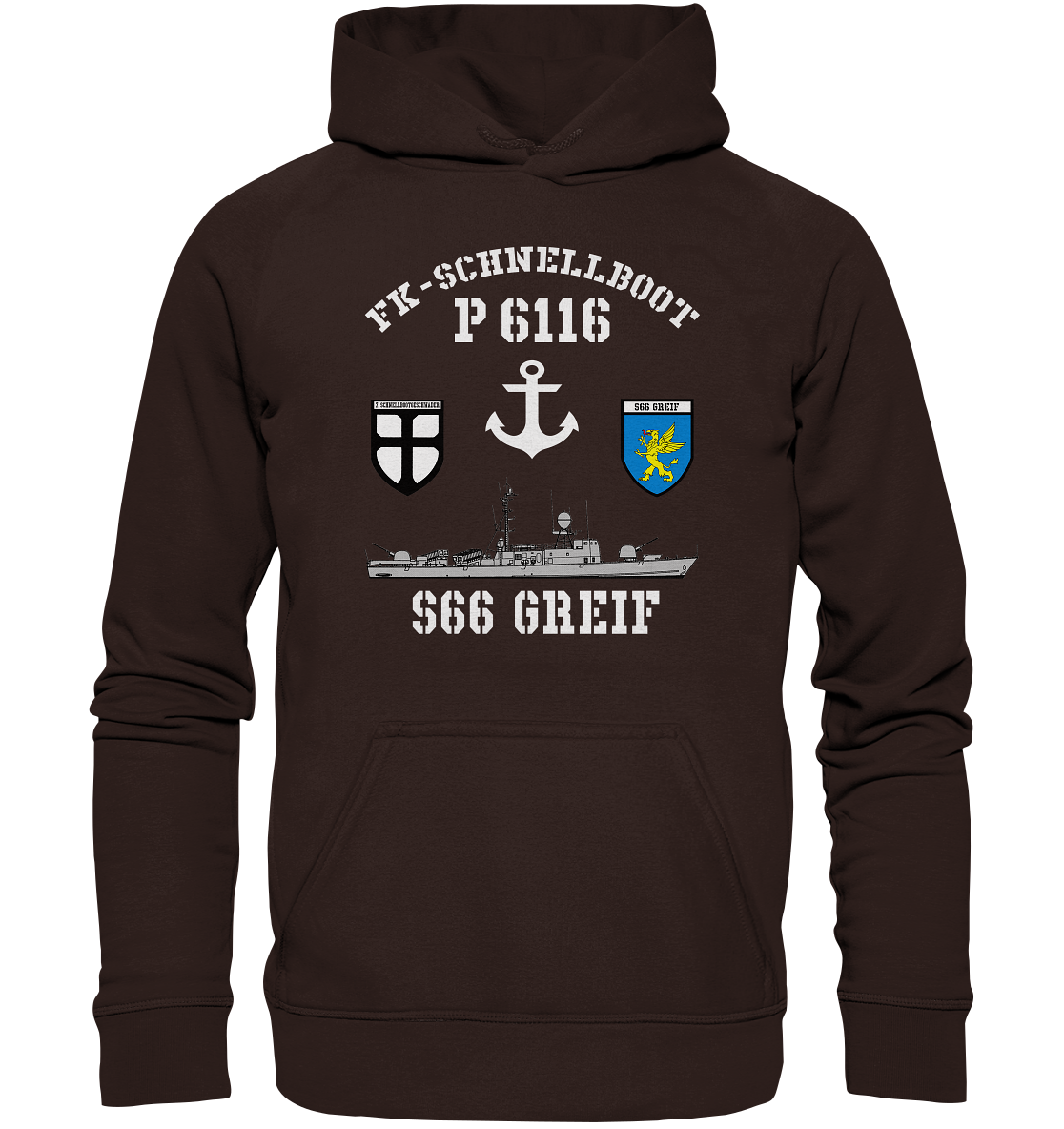 FK-Schnellboot P6116 GREIF 7.SG Anker - Basic Unisex Hoodie