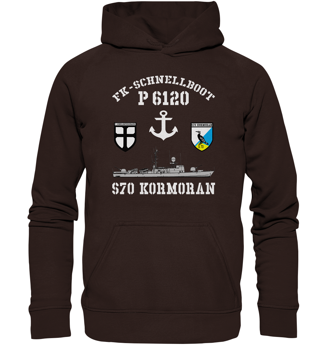 FK-Schnellboot P6120 KORMORAN 7.SG Anker - Basic Unisex Hoodie