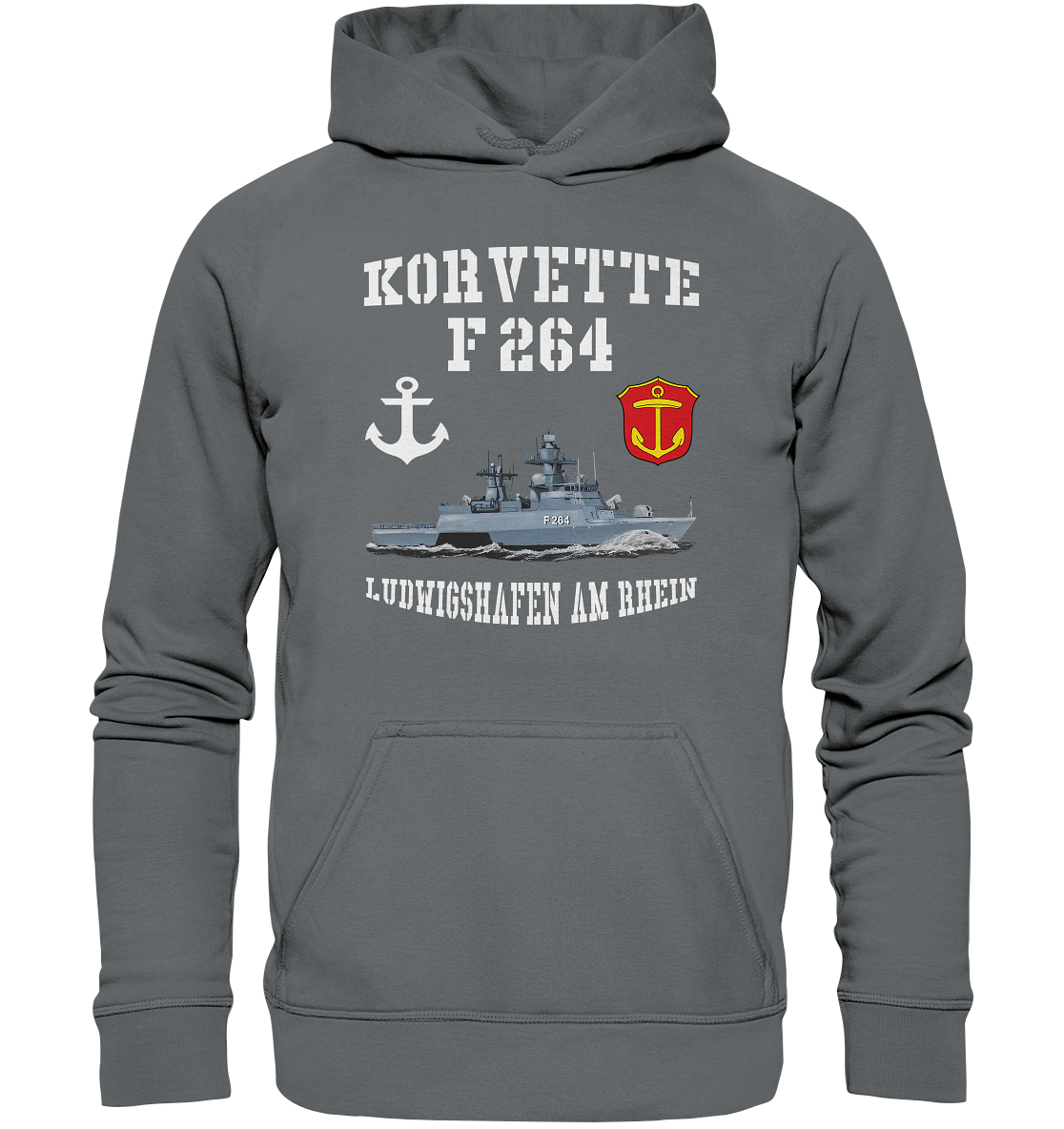 Korvette F264 LUDWIGSHAFEN AM RHEIN Anker - Basic Unisex Hoodie