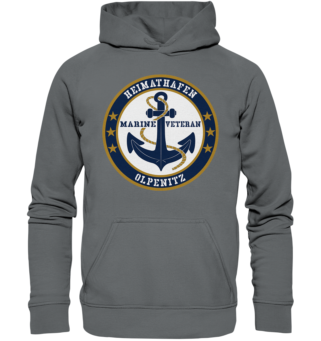 Marine Veteran Heimathafen OLPENITZ - Basic Unisex Hoodie