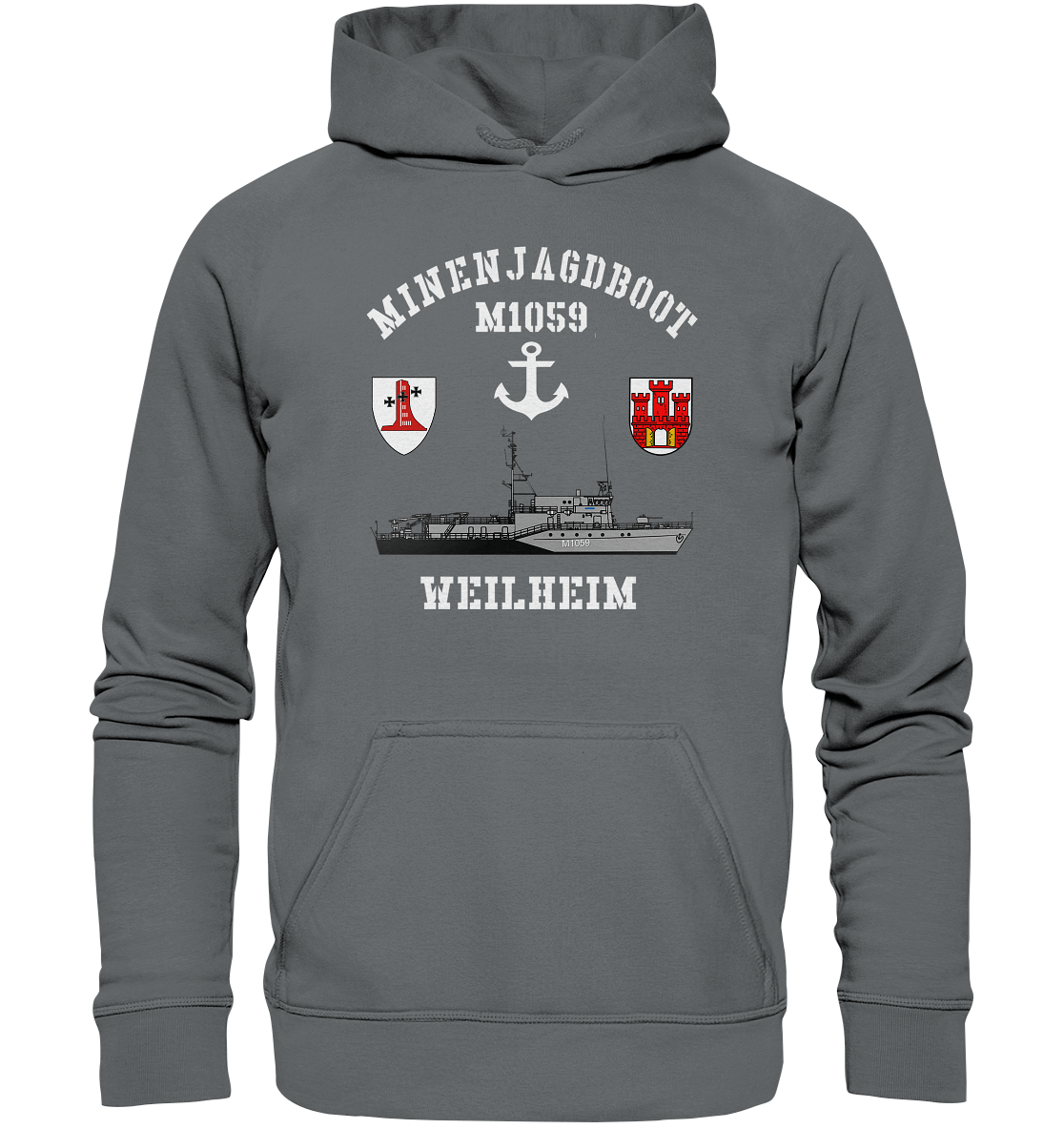 Mij.-Boot M1059 WEILHEIM Anker 1.MSG - Basic Unisex Hoodie