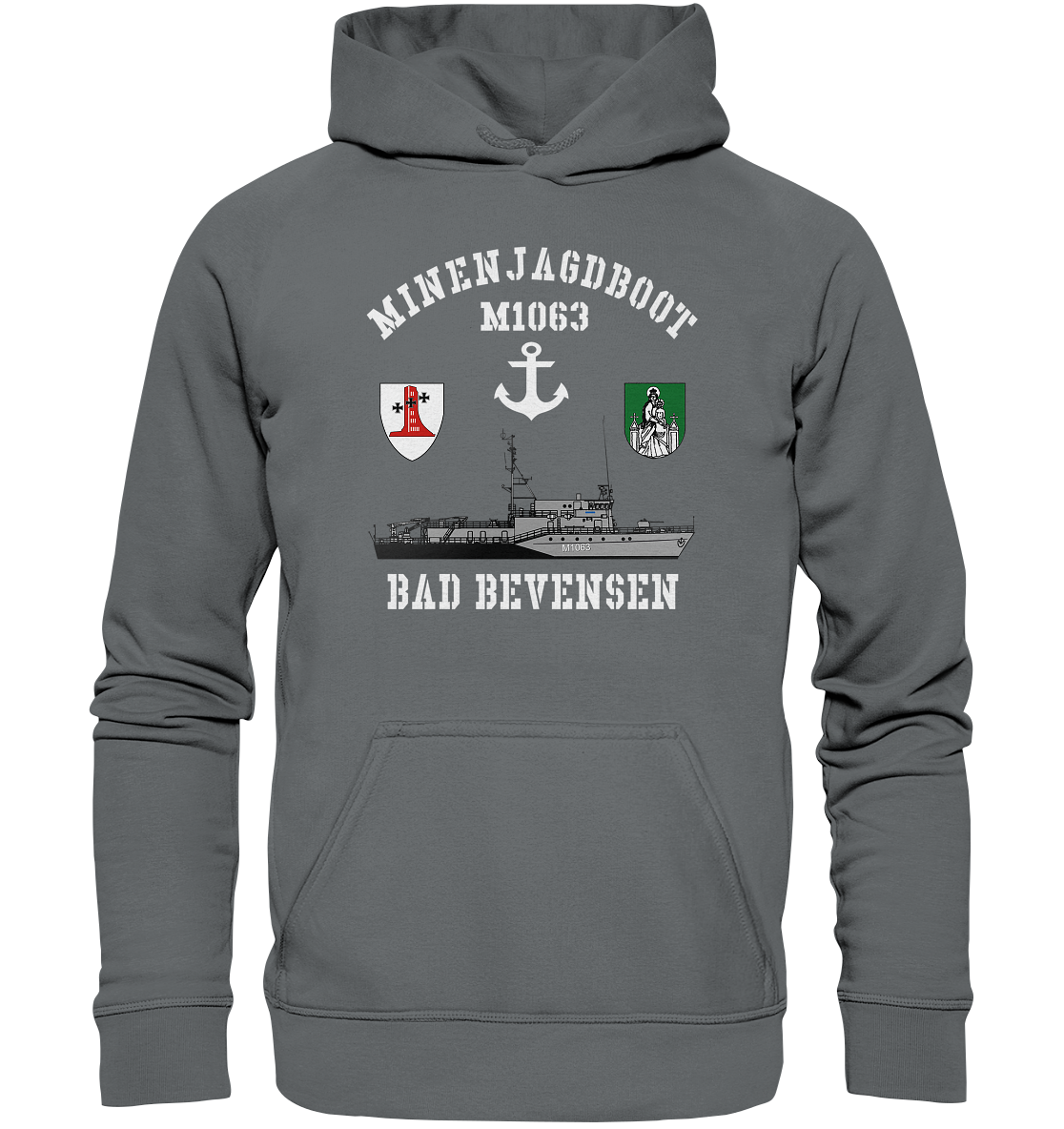 Mij.-Boot M1063 BAD BEVENSEN Anker 1.MSG - Basic Unisex Hoodie