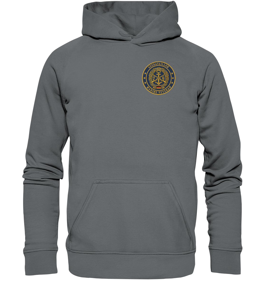 SEEBATAILLON 76er Marine Veteran Brustlogo - Basic Unisex Hoodie