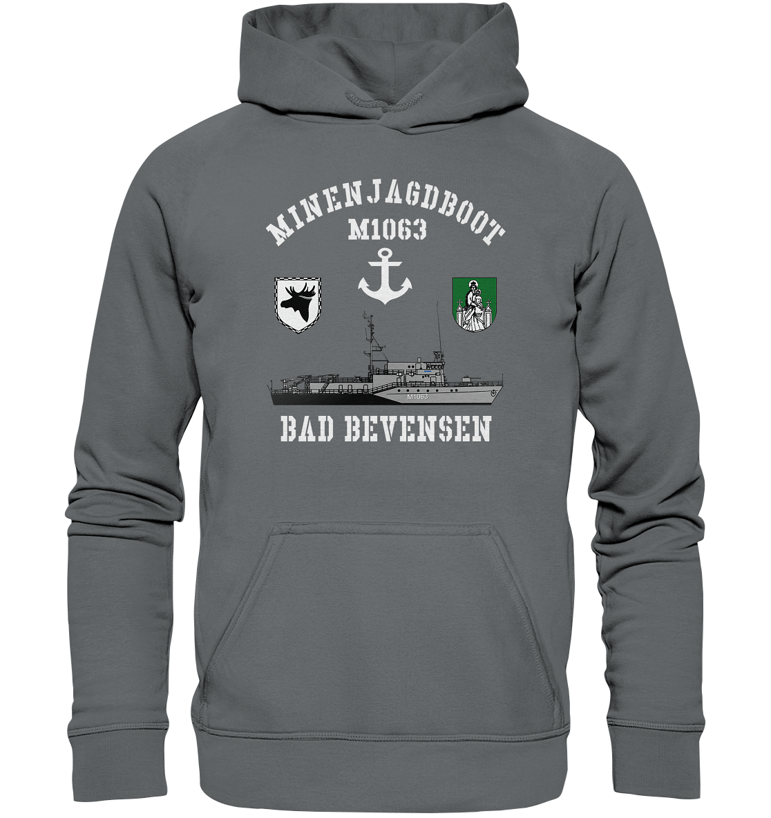 Mij.-Boot M1063 BAD BEVENSEN Anker 3.MSG - Basic Unisex Hoodie