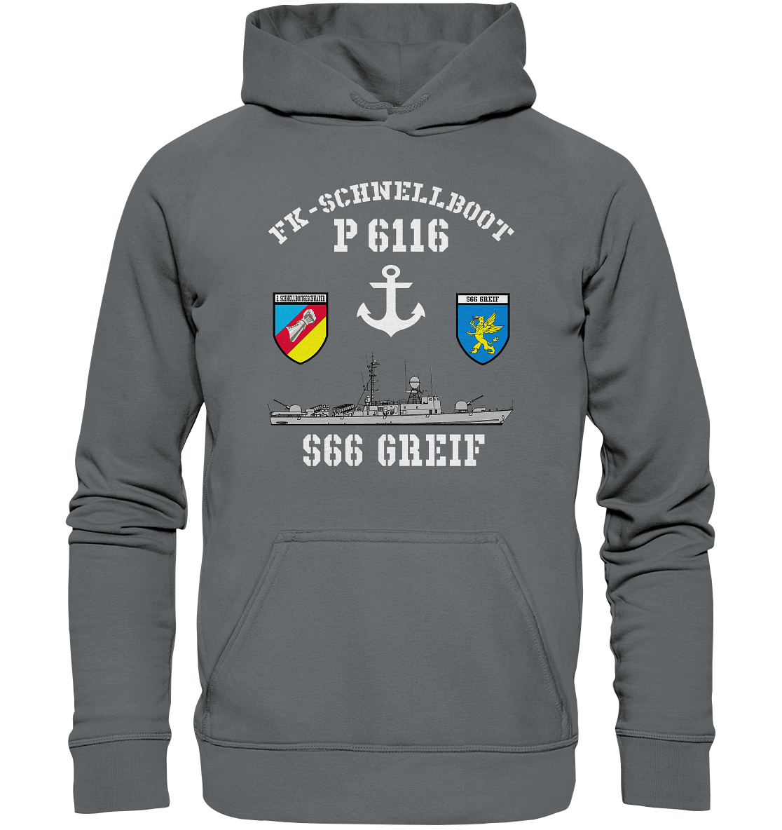 FK-Schnellboot P6116 GREIF 2.SG Anker - Basic Unisex Hoodie