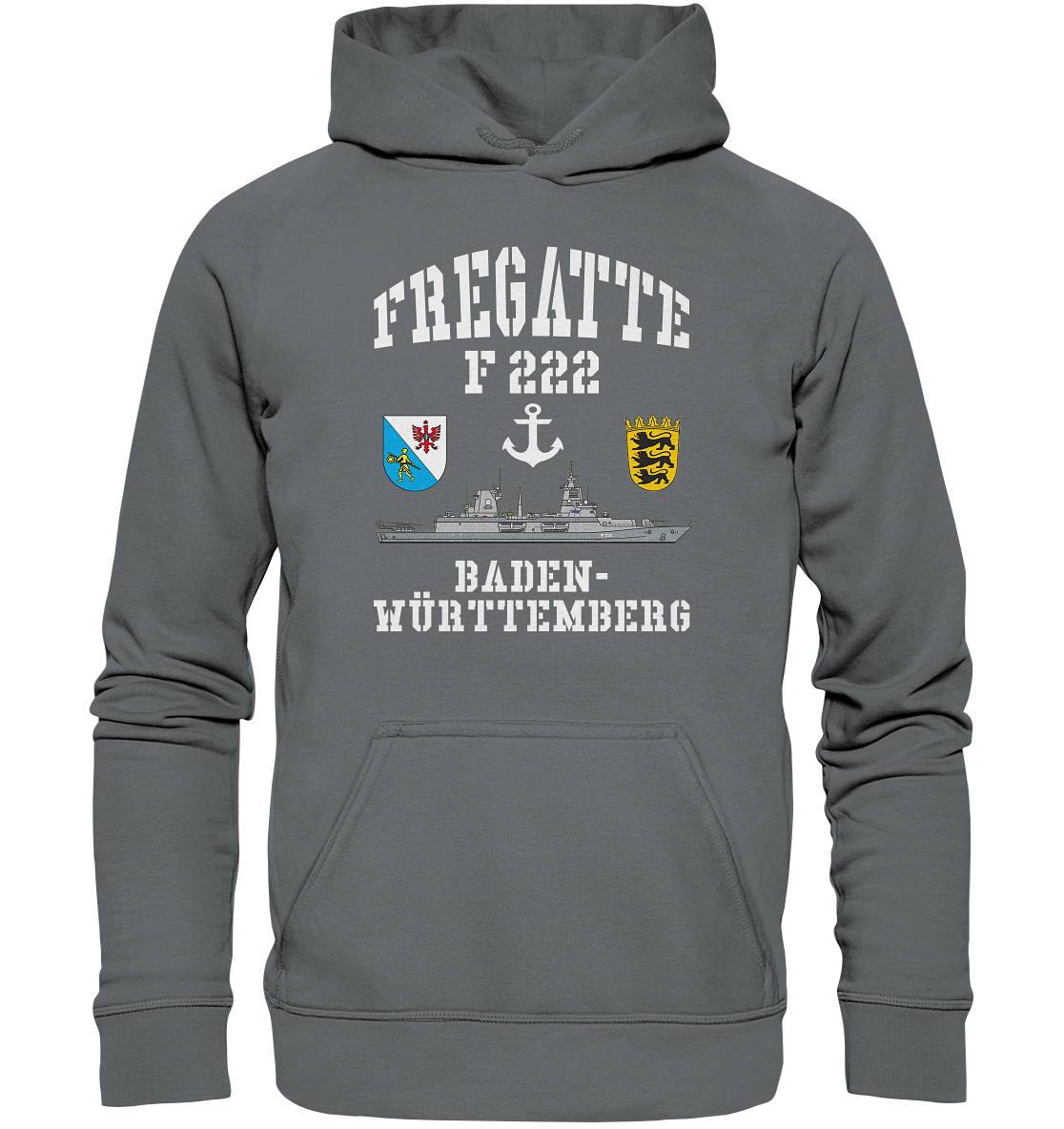 Fregatte F222 BADEN-WÜRTTEMBERG Anker - Basic Unisex Hoodie