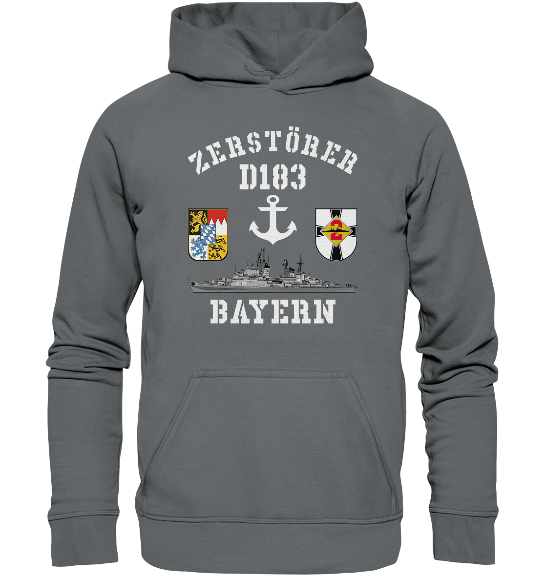 Zerstörer D183 BAYERN Anker - Basic Unisex Hoodie