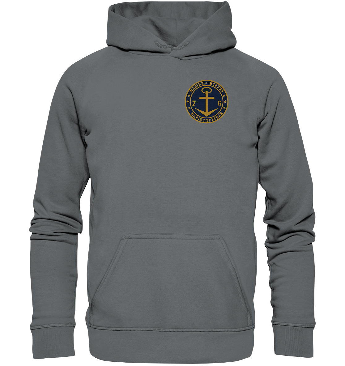 MARINESICHERUNG 76er Marine Veteran Brustlogo - Basic Unisex Hoodie