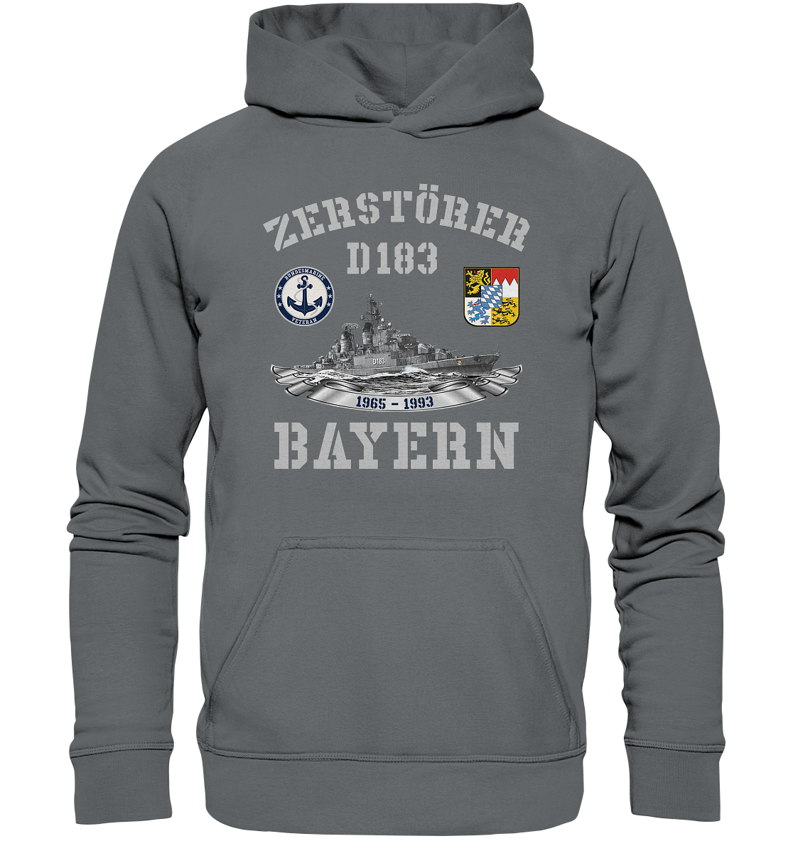 Zerstörer D183 BAYERN Bundesmarine Veteran - Basic Unisex Hoodie
