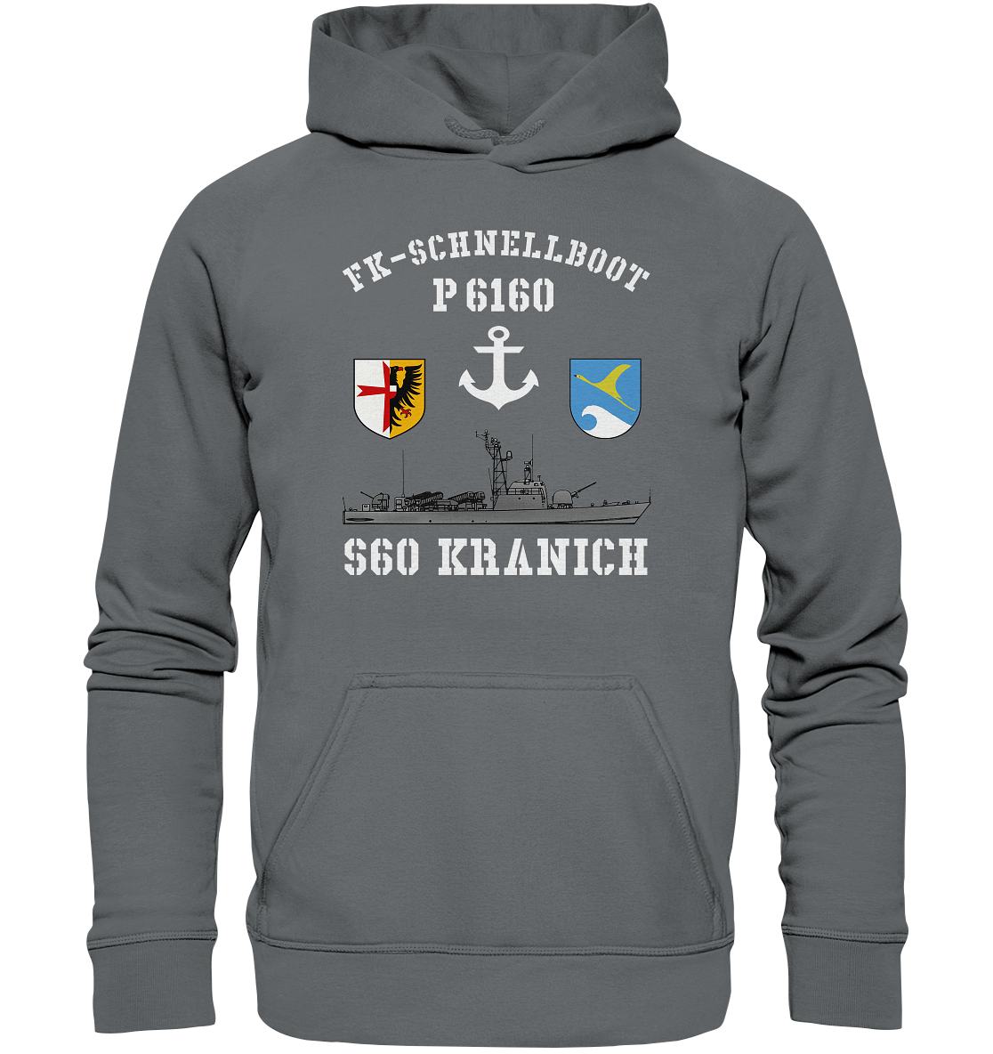 FK-Schnellboot P6160 KRANICH Anker - Basic Unisex Hoodie