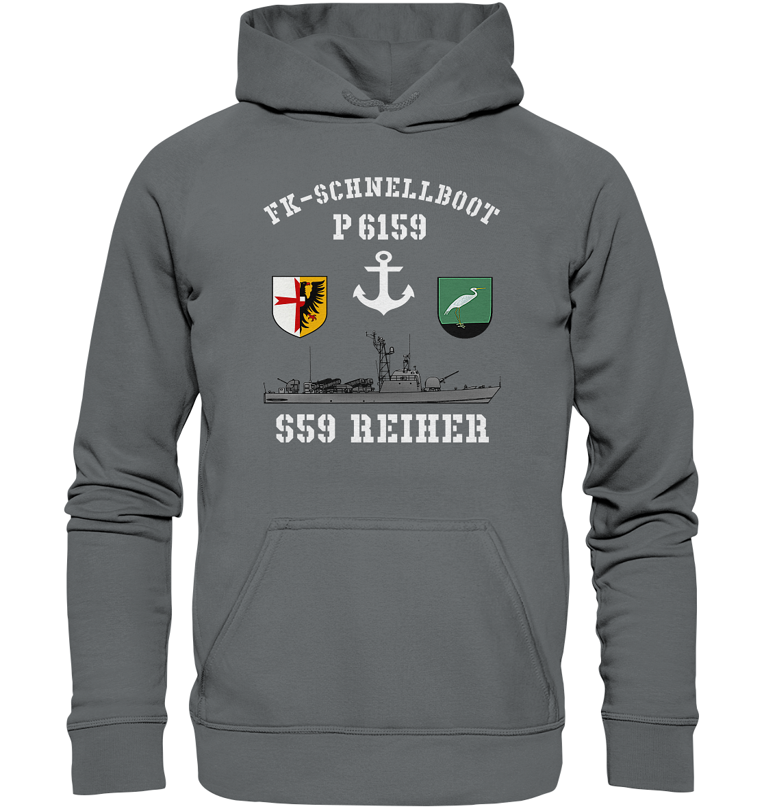 FK-Schnellboot P6159 REIHER Anker - Basic Unisex Hoodie