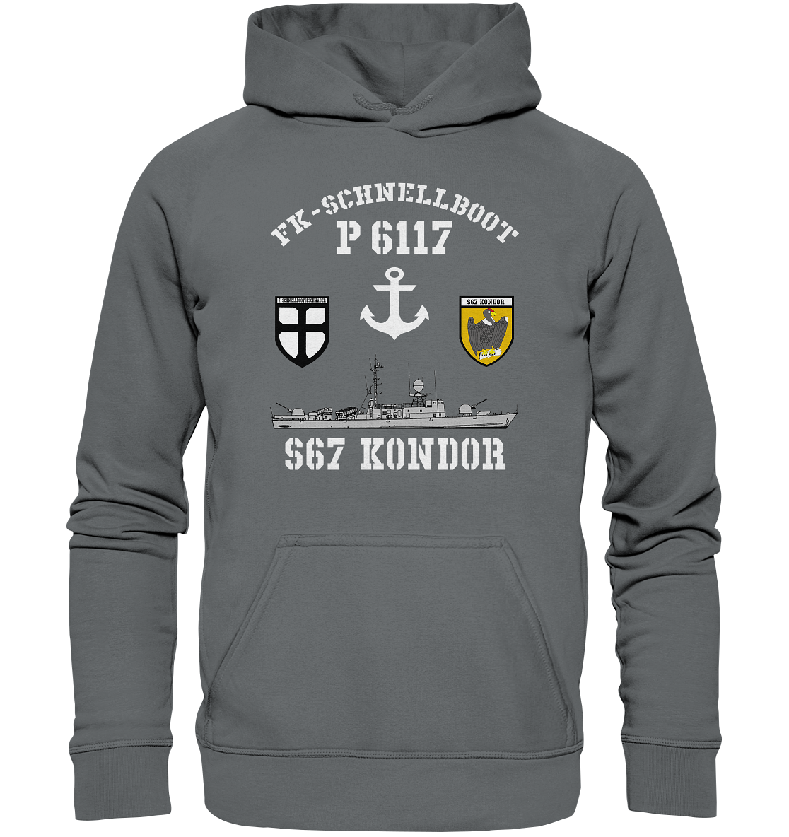 FK-Schnellboot P6117 KONDOR 7.SG Anker - Basic Unisex Hoodie