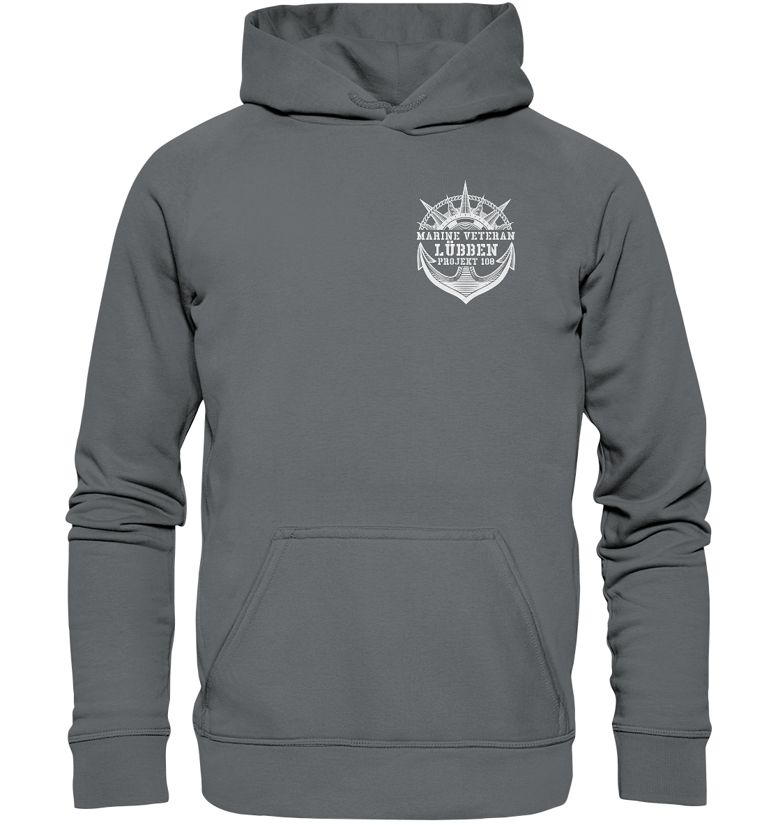 Projekt 108 LÜBBEN Marine Veteran Brustlogo - Basic Unisex Hoodie