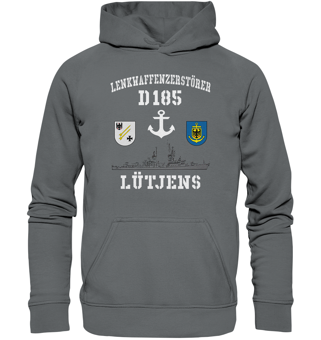 Lenkwaffenzerstörer D185 LÜTJENS Anker - Basic Unisex Hoodie