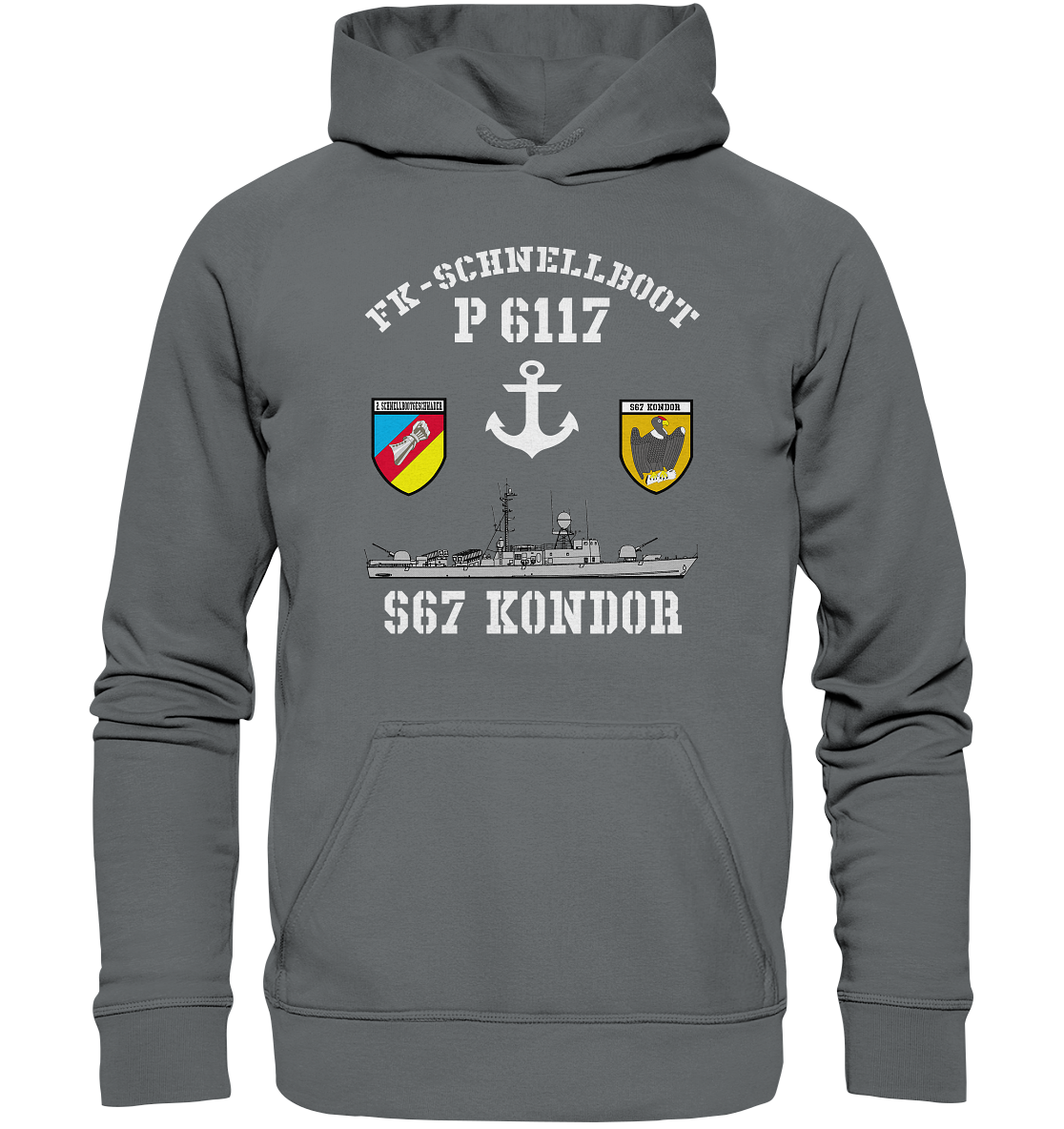 FK-Schnellboot P6117 KONDOR 2.SG Anker - Basic Unisex Hoodie