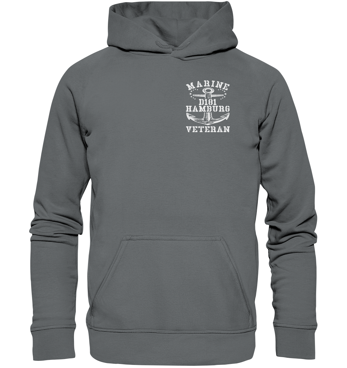 D181 Zerstörer HAMBURG Marine Veteran Brustlogo - Basic Unisex Hoodie
