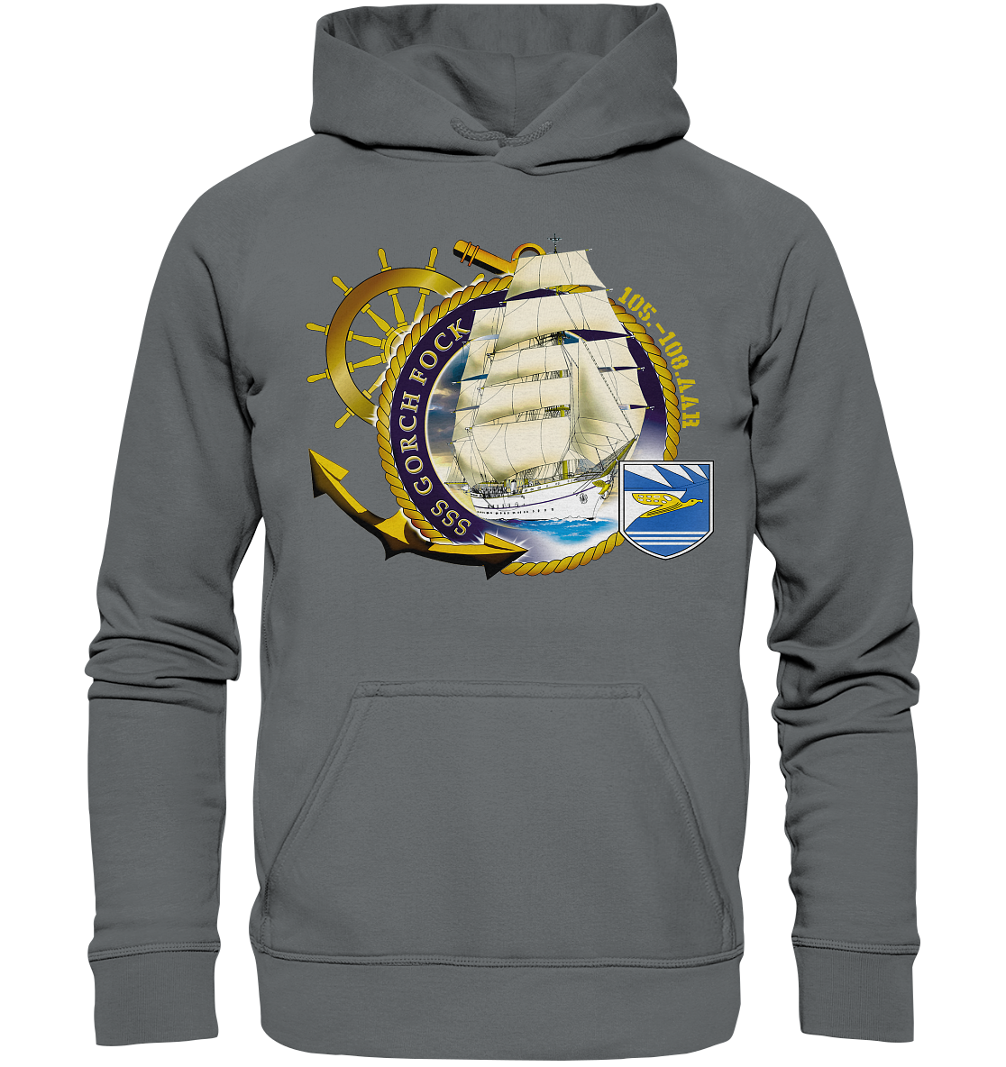 SSS GORCH FOCK 105.-108 AAR beidseitiger Druck - Basic Unisex Hoodie