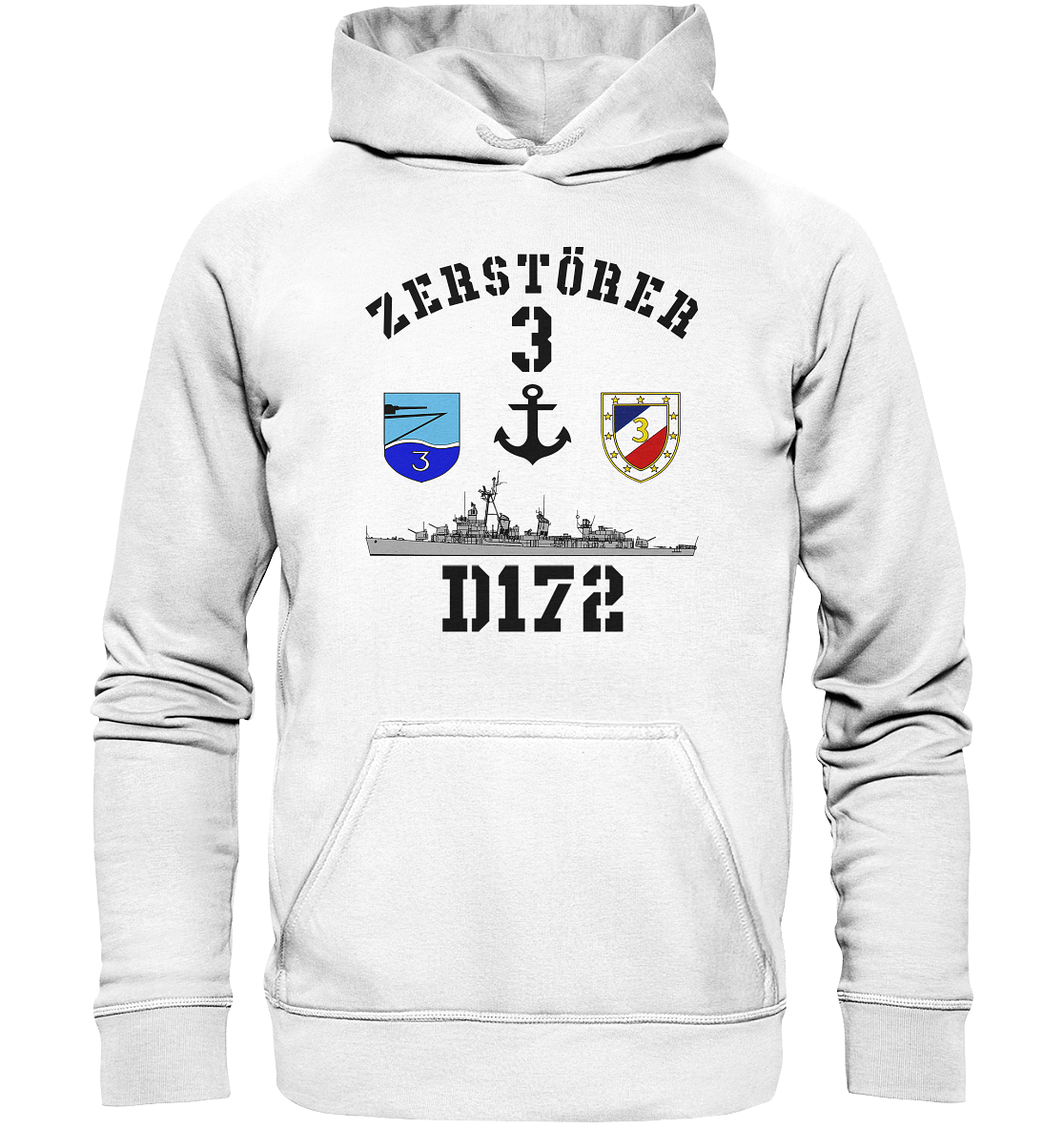 D172 ZERSTÖRER 3 Anker - Basic Unisex Hoodie