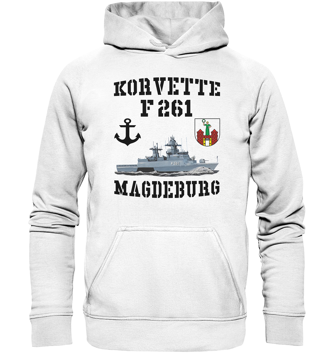 Korvette F261 MAGDEBURG Anker - Basic Unisex Hoodie