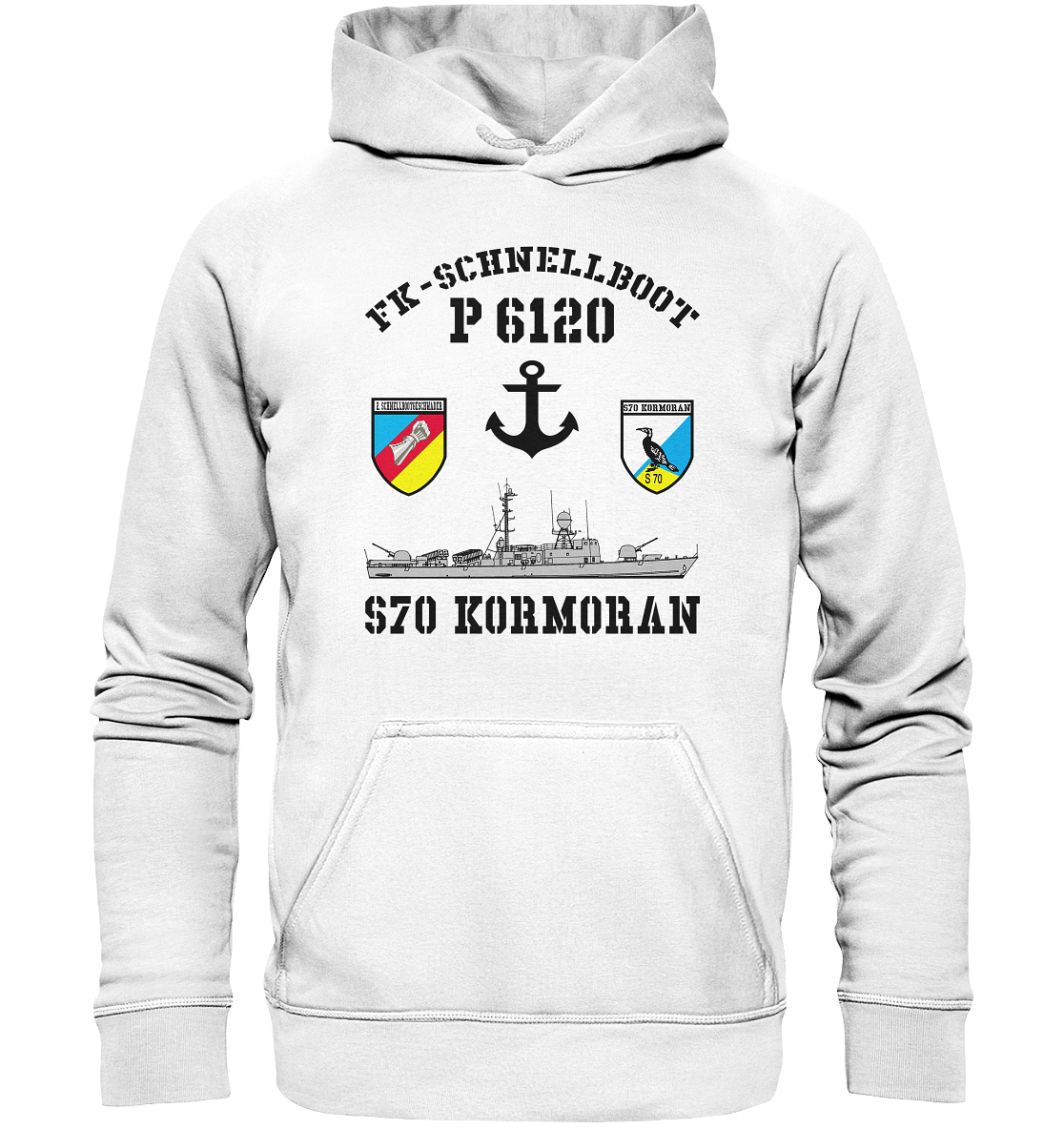 FK-Schnellboot P6120 KORMORAN 2.SG Anker - Basic Unisex Hoodie