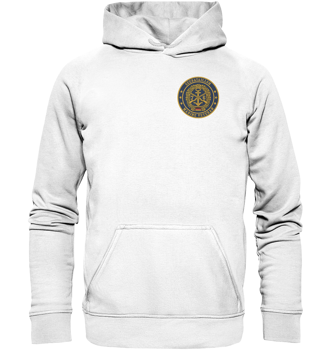 SEEBATAILLON 76er Marine Veteran Brustlogo - Basic Unisex Hoodie