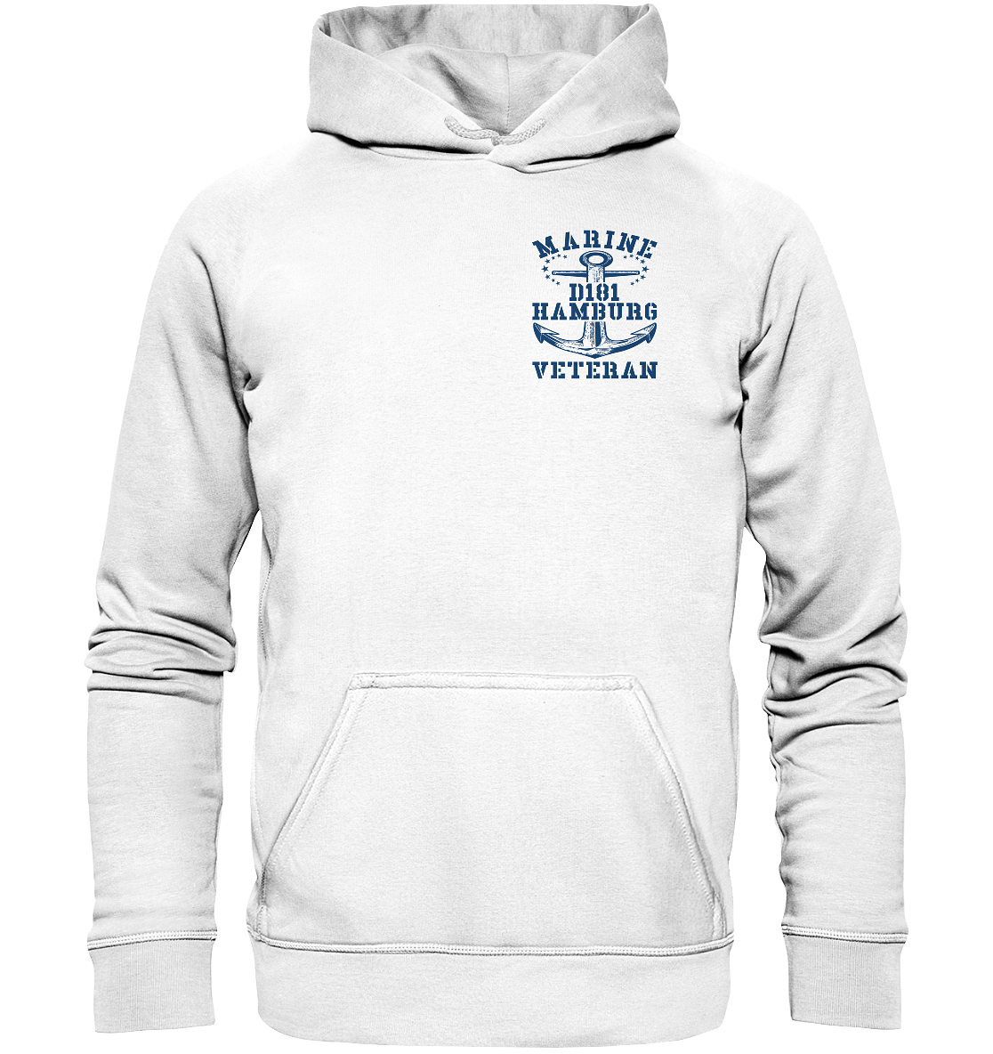 D181 Zerstörer HAMBURG Marine Veteran Brustlogo - Basic Unisex Hoodie