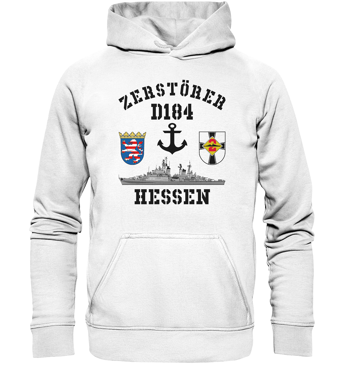 Zerstörer D184 HESSEN Anker - Basic Unisex Hoodie