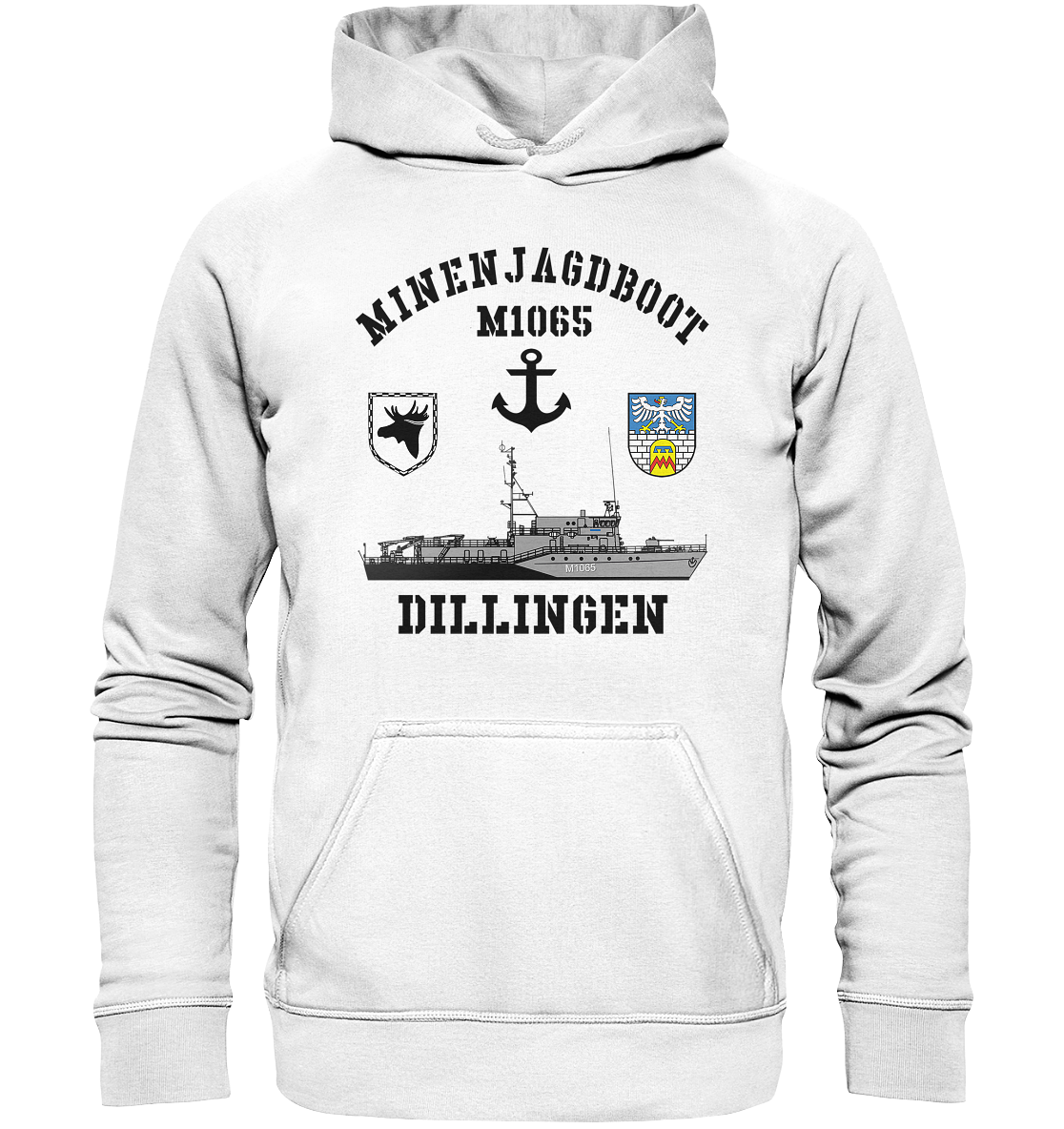 Mij.-Boot M1065 DILLINGEN Anker 3.MSG - Basic Unisex Hoodie