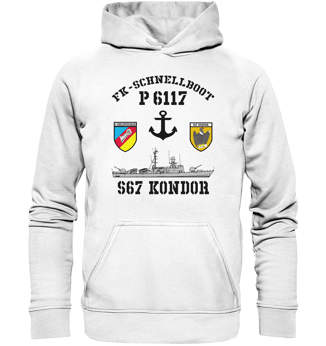 FK-Schnellboot P6117 KONDOR 2.SG Anker - Basic Unisex Hoodie