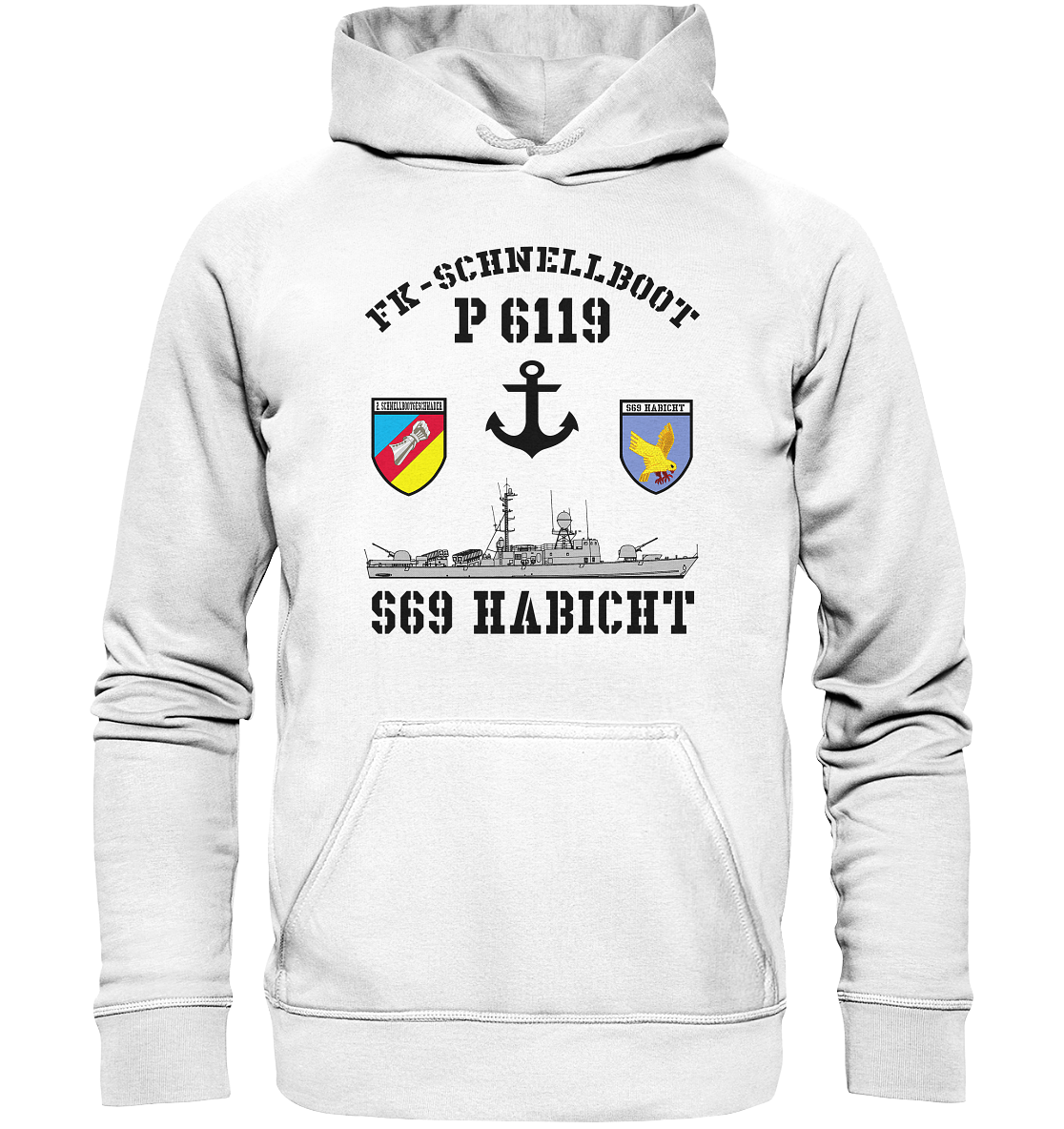 FK-Schnellboot P6119 HABICHT 2.SG Anker - Basic Unisex Hoodie