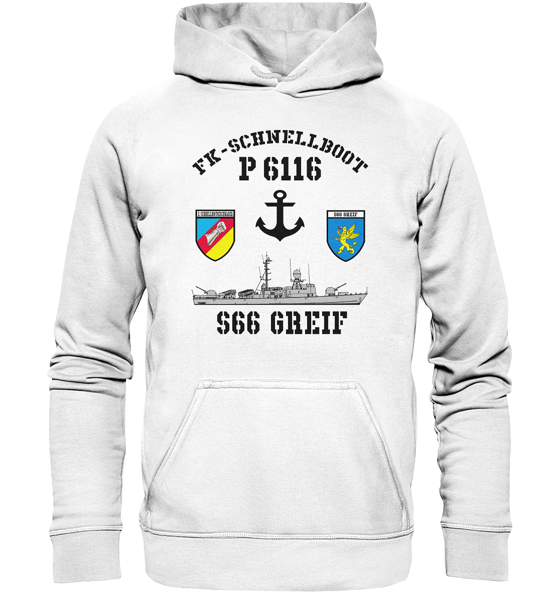 FK-Schnellboot P6116 GREIF 2.SG Anker - Basic Unisex Hoodie