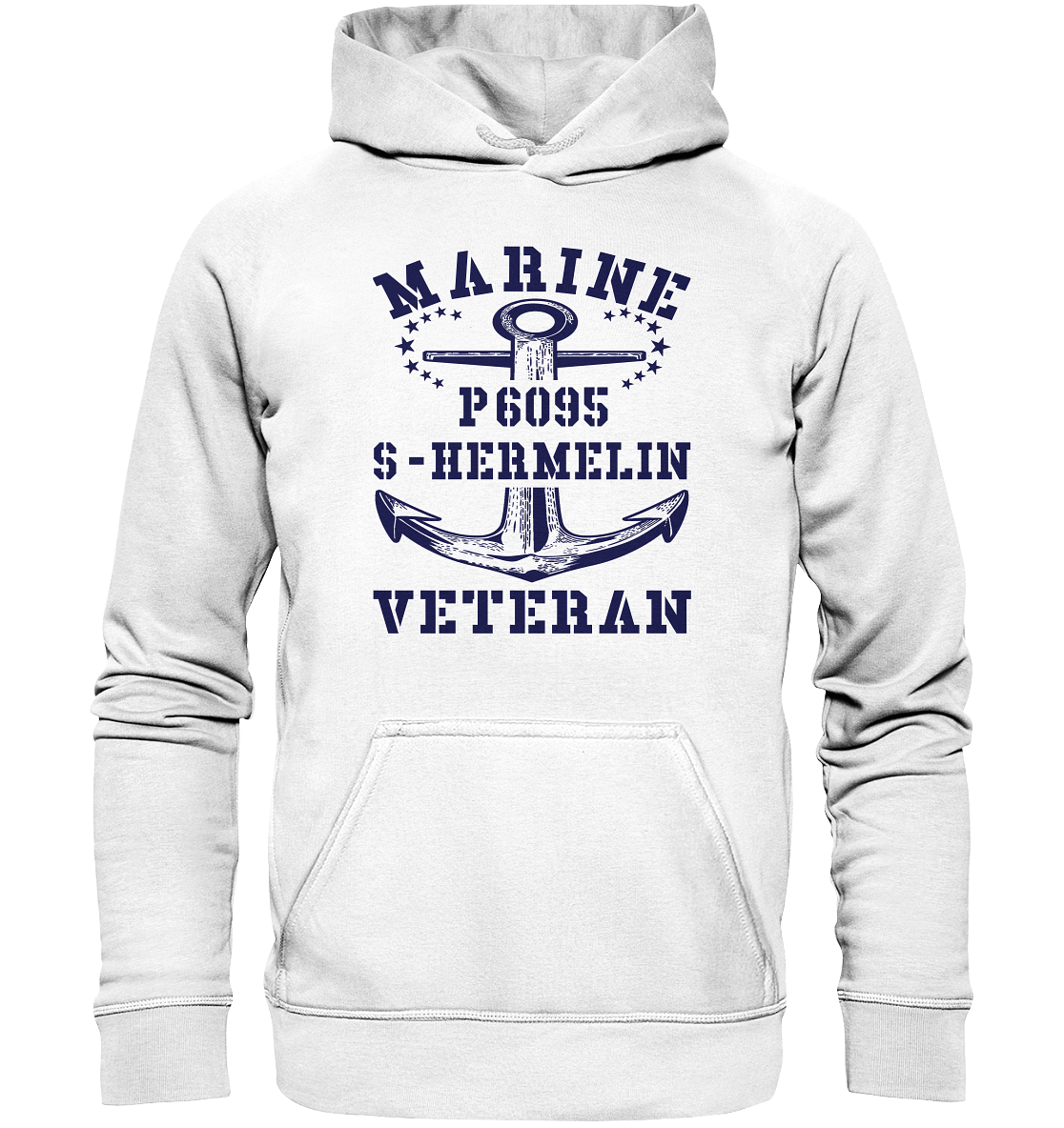 P6095 S-HERMELIN Marine Veteran - Basic Unisex Hoodie