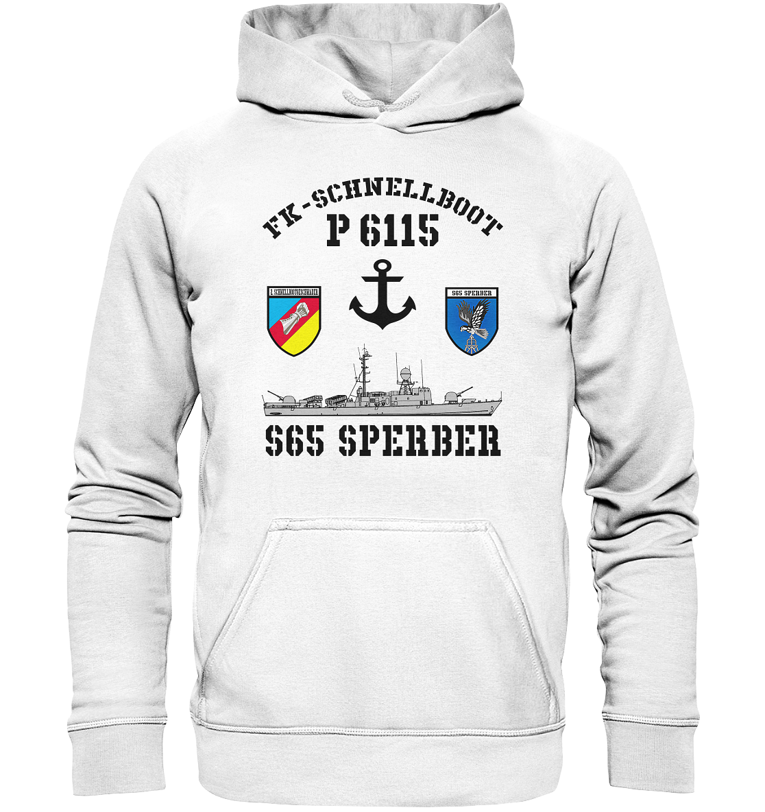 FK-Schnellboot P6115 SPERBER 2.SG Anker - Basic Unisex Hoodie